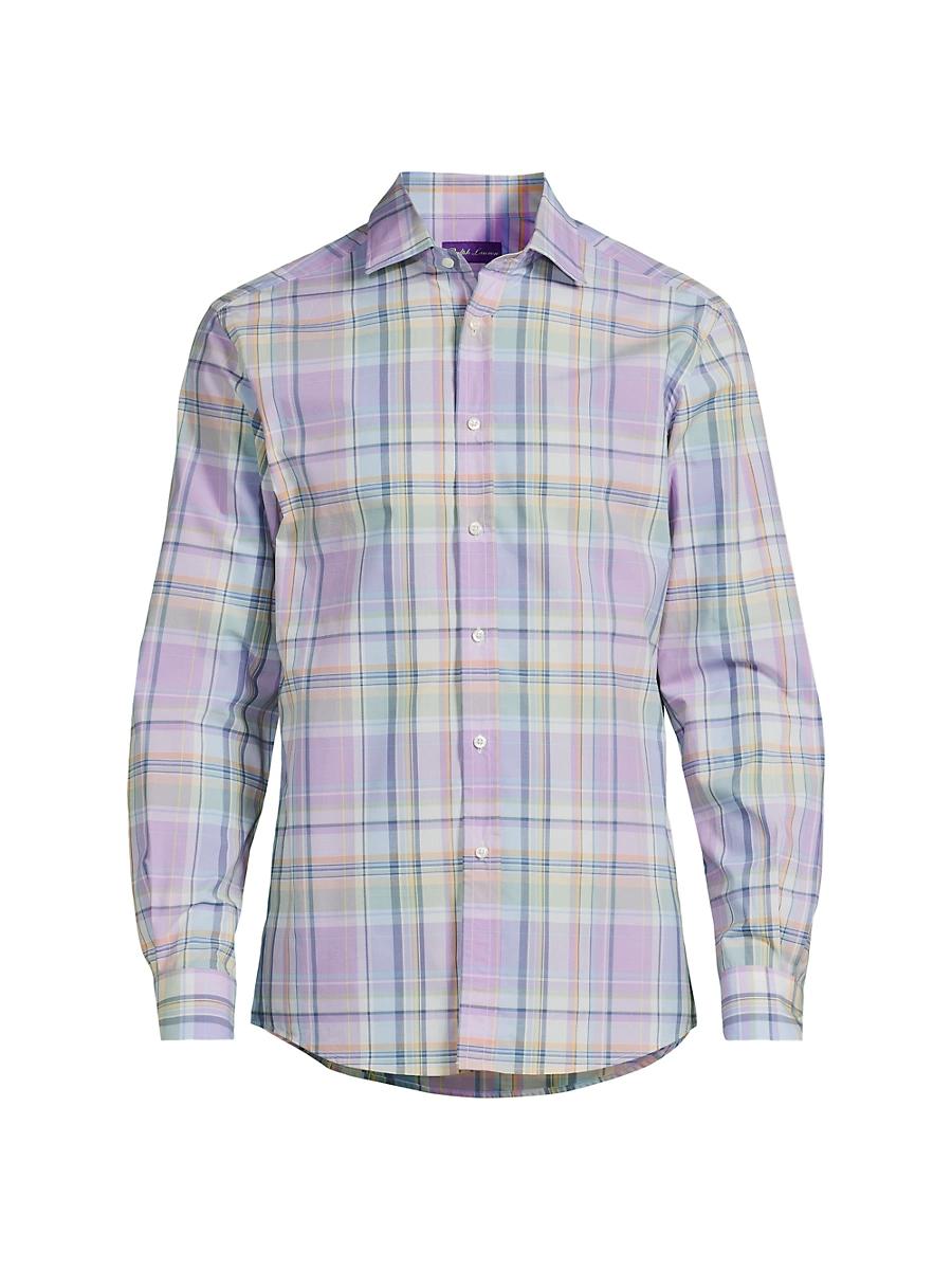 Mens Plaid Cotton Shirt Product Image