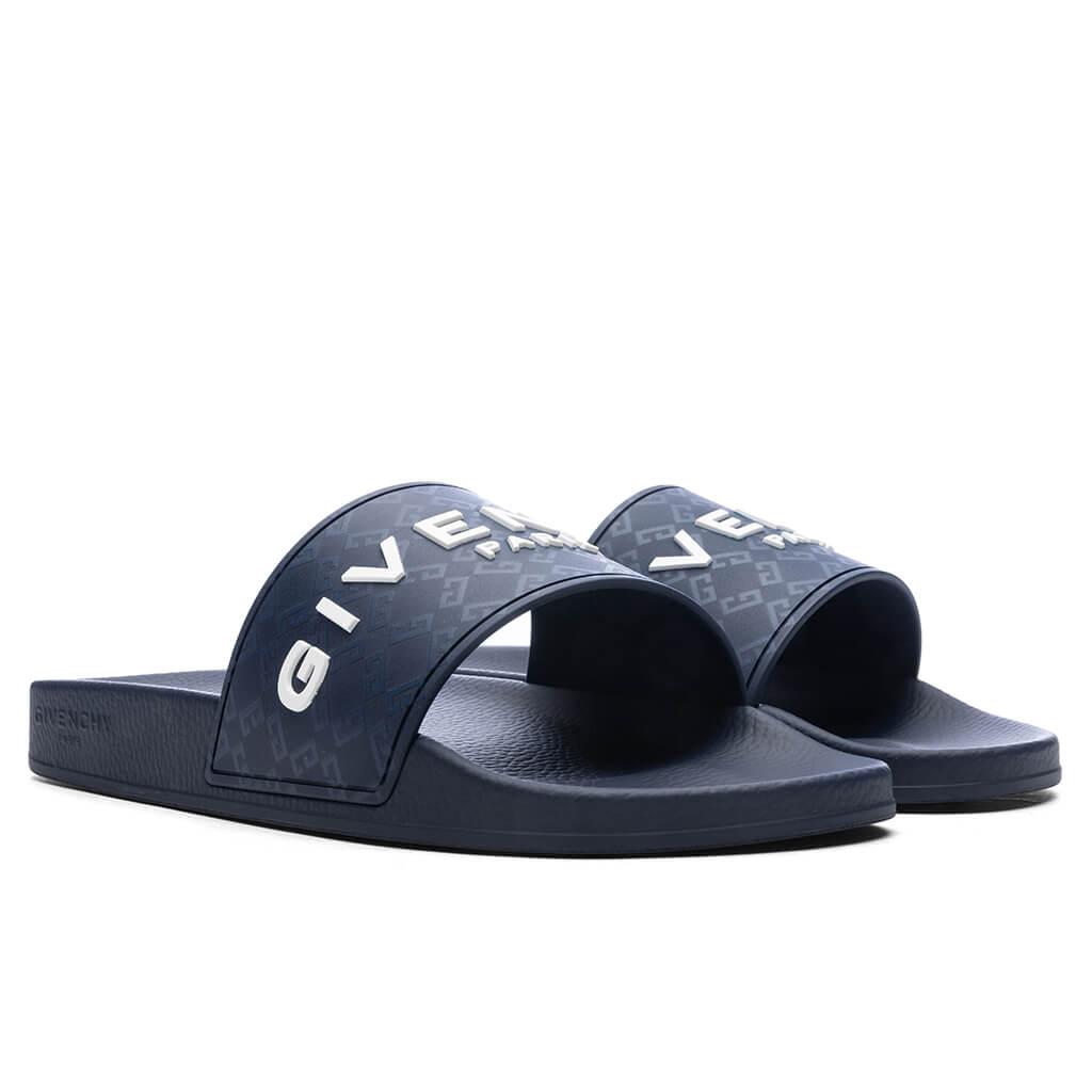 Slide Flat Sandals - Dark Blue Male Product Image