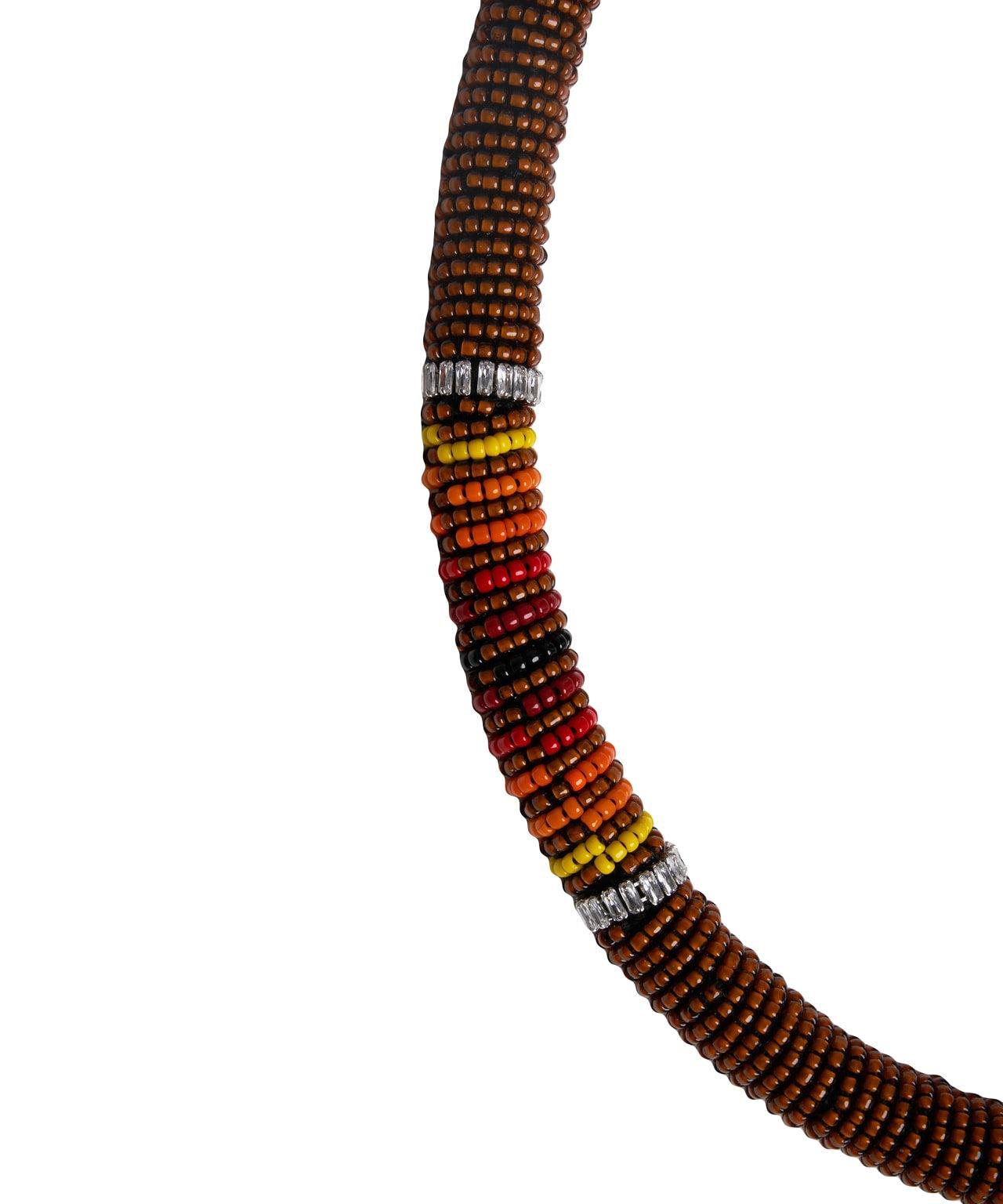 Choker with beads and rhinestones Product Image