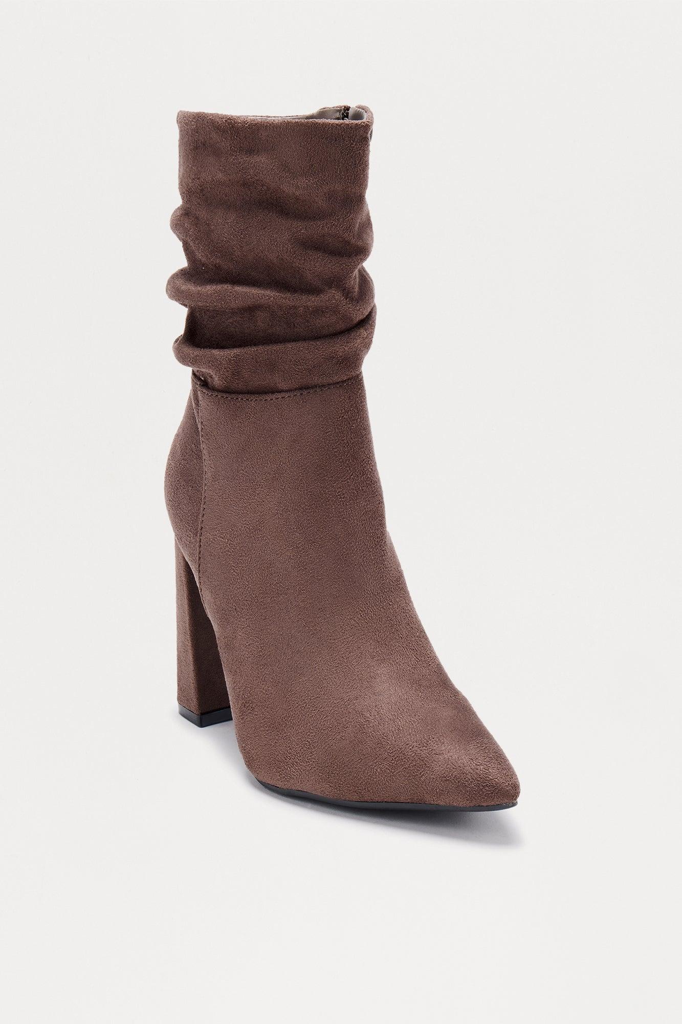 Kenny Ruched Booties - Taupe Female Product Image