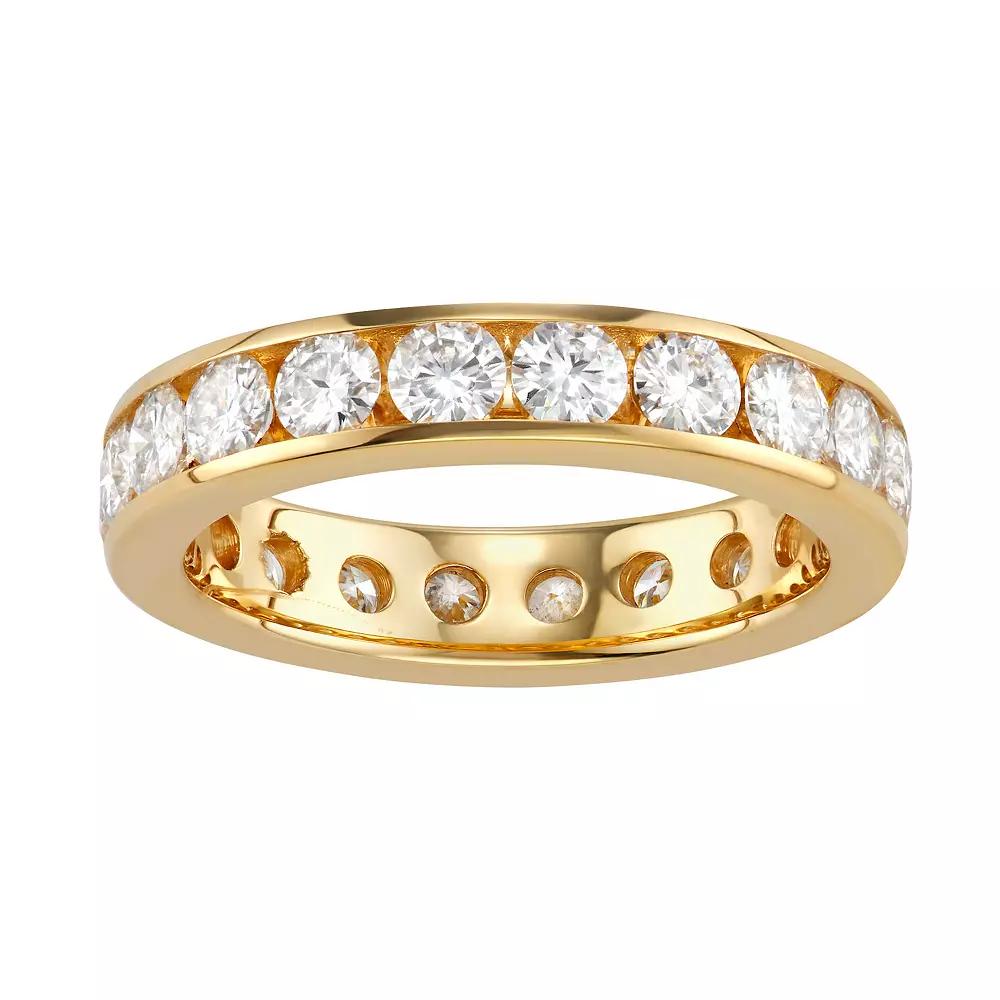 Charles & Colvard 14k Gold 2 Carat T.W. Lab-Created Moissanite Eternity Band, Women's, Size: 9, Yellow Product Image