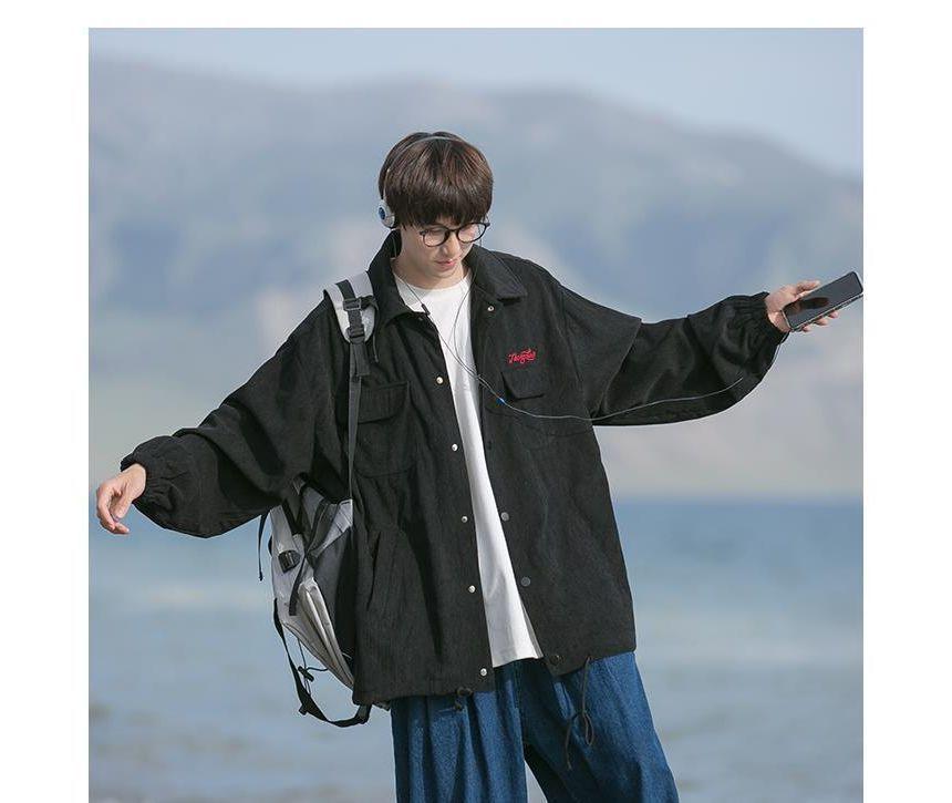 Collared Corduroy  Shirt Jacket Product Image