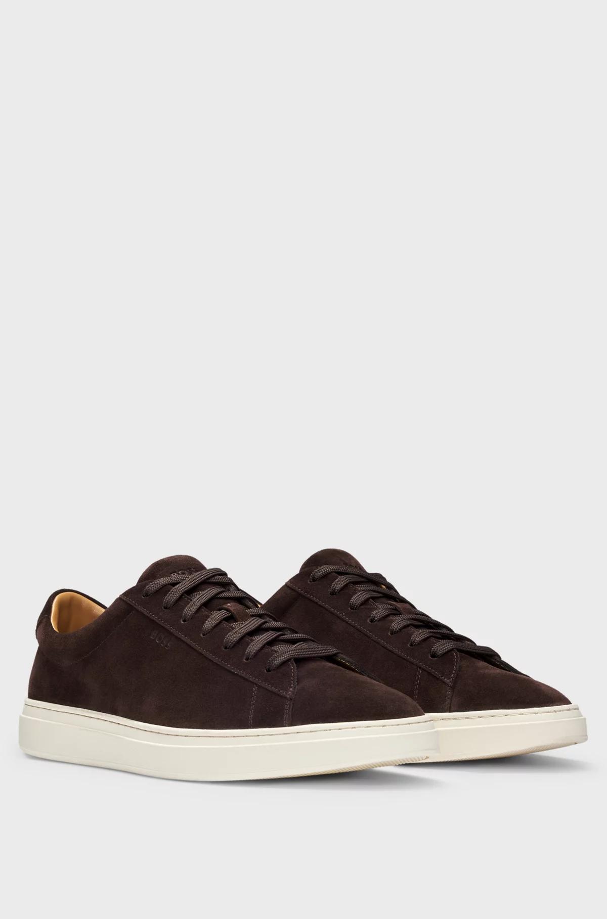 Boss Suede Trainers with Rubber Outsole Product Image