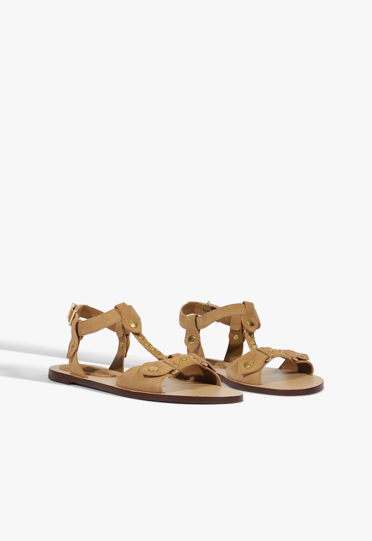 Stevie Brown Suede Flat Sandal Product Image