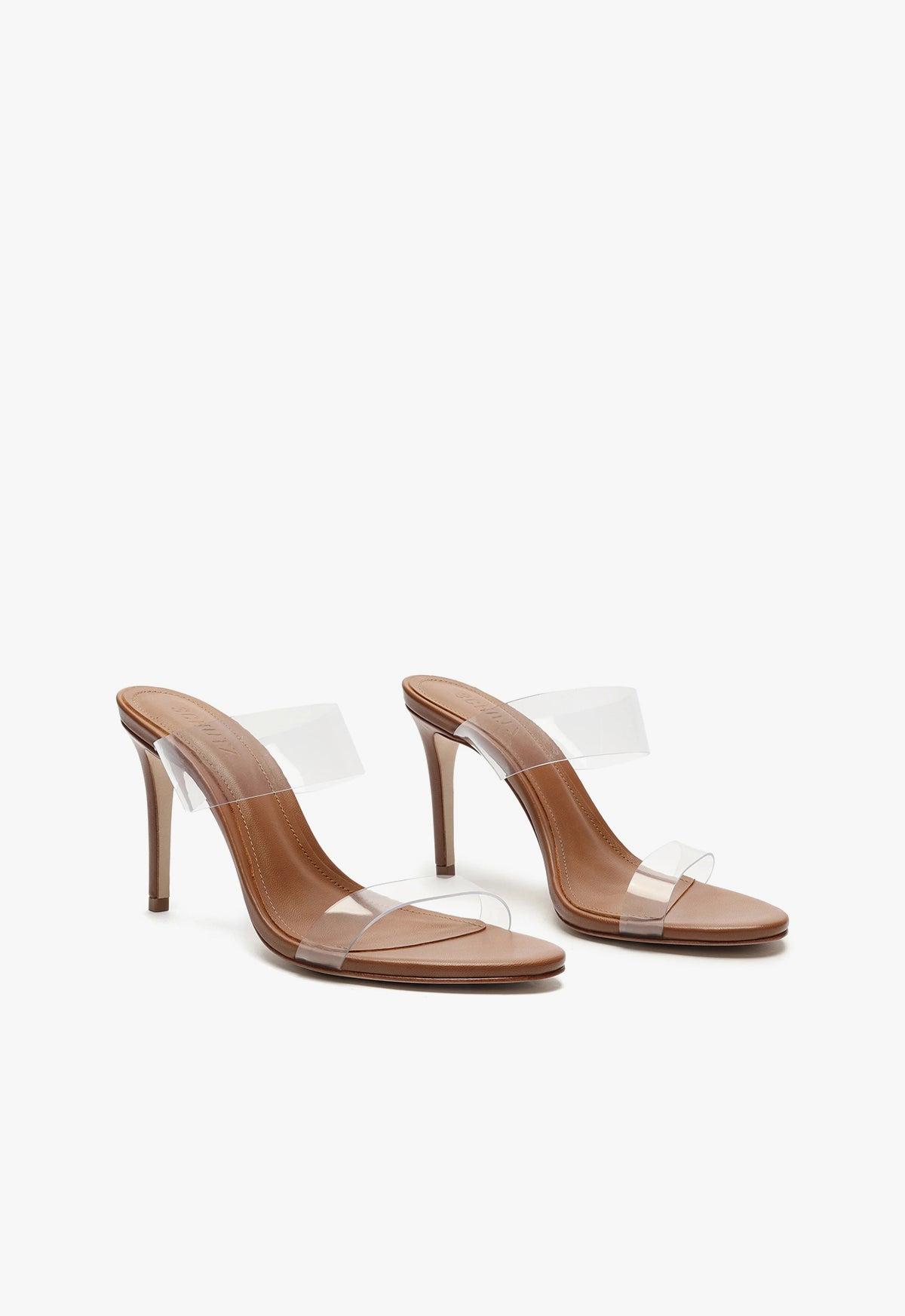 Womens Ariella 100MM Transparent Vinyl Mules Product Image