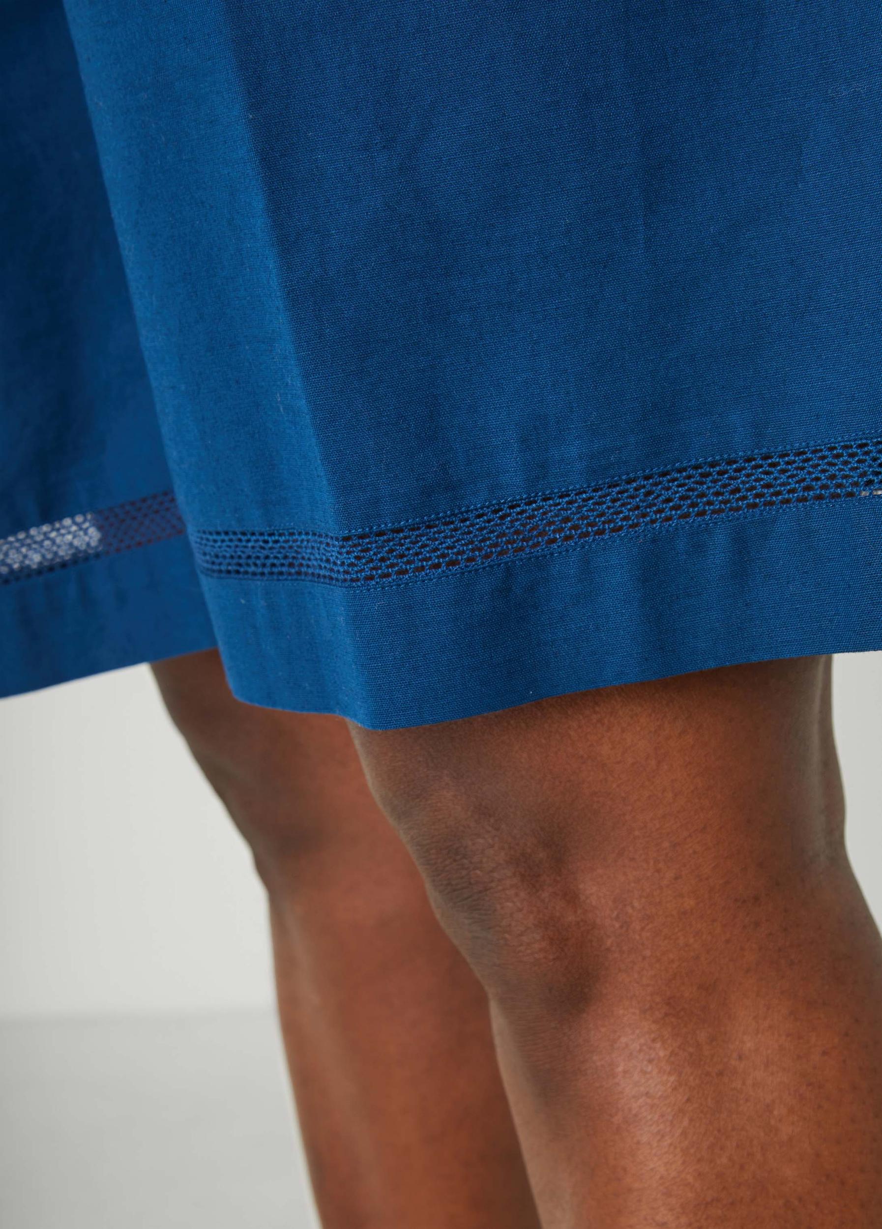 Plus Size Embroidered Cotton Blend Shorts Ashley Stewart Product Image