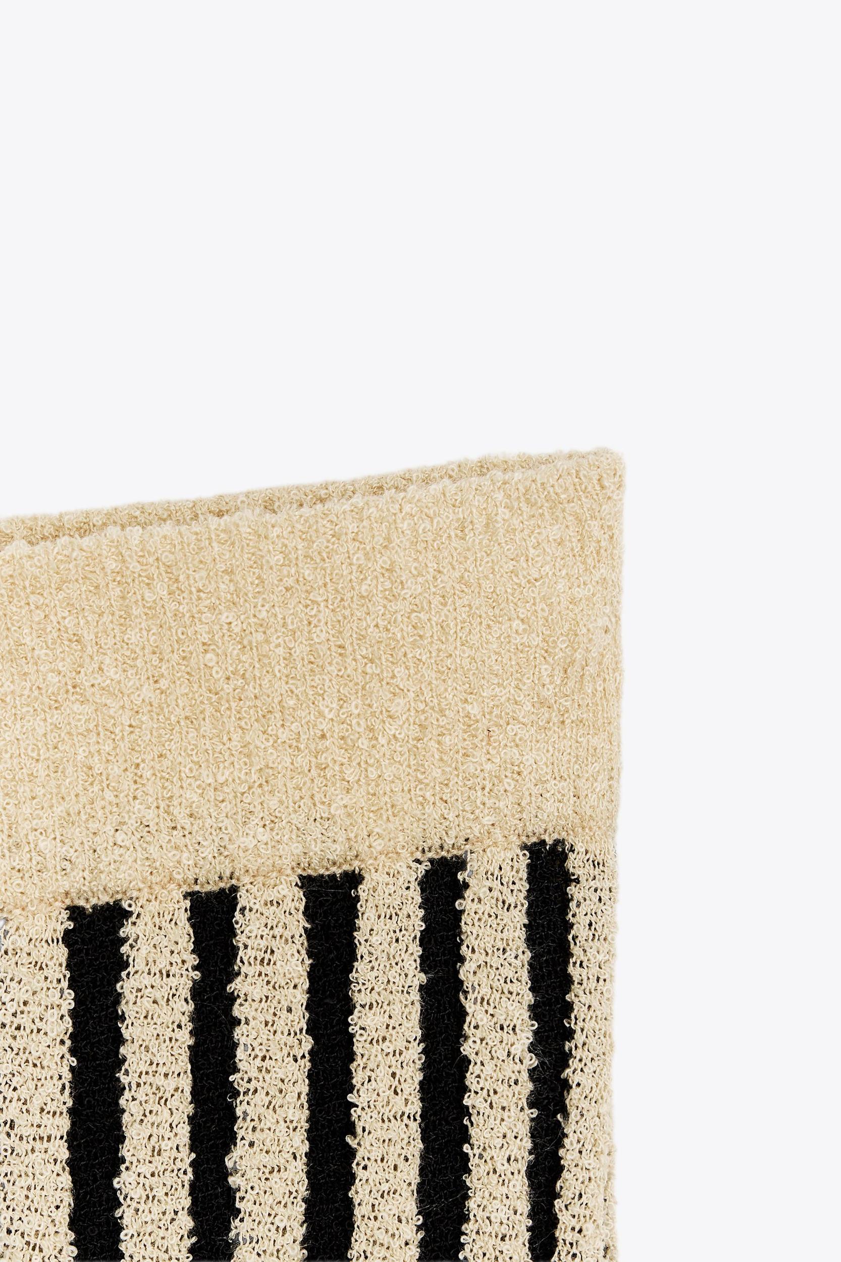 STRIPED CUT KNIT PANTS Product Image