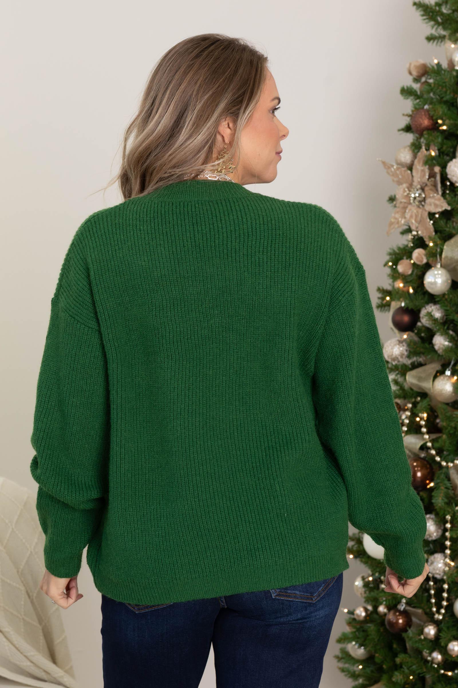 Merry Christmas Tinsel Lettering Sweater Top Product Image