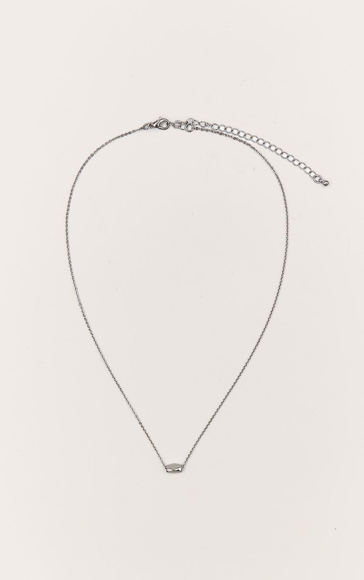 Silver Pendant Detail Necklace Product Image