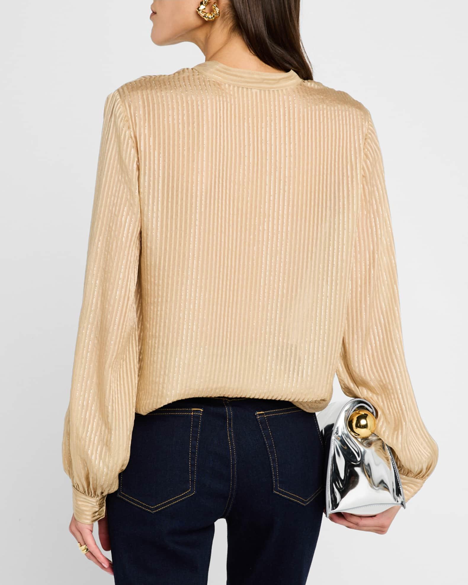 Stripe Button-Front Blouse  Product Image