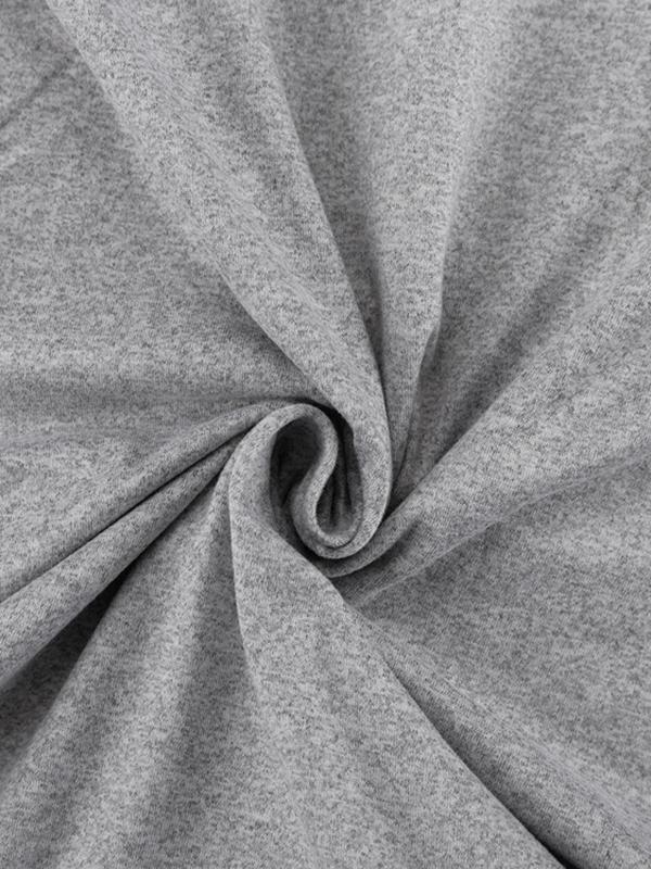 Long Sleeves Solid Color Round-Neck Inner Dress + Bodycon Outerwear Two Pieces Set Product Image