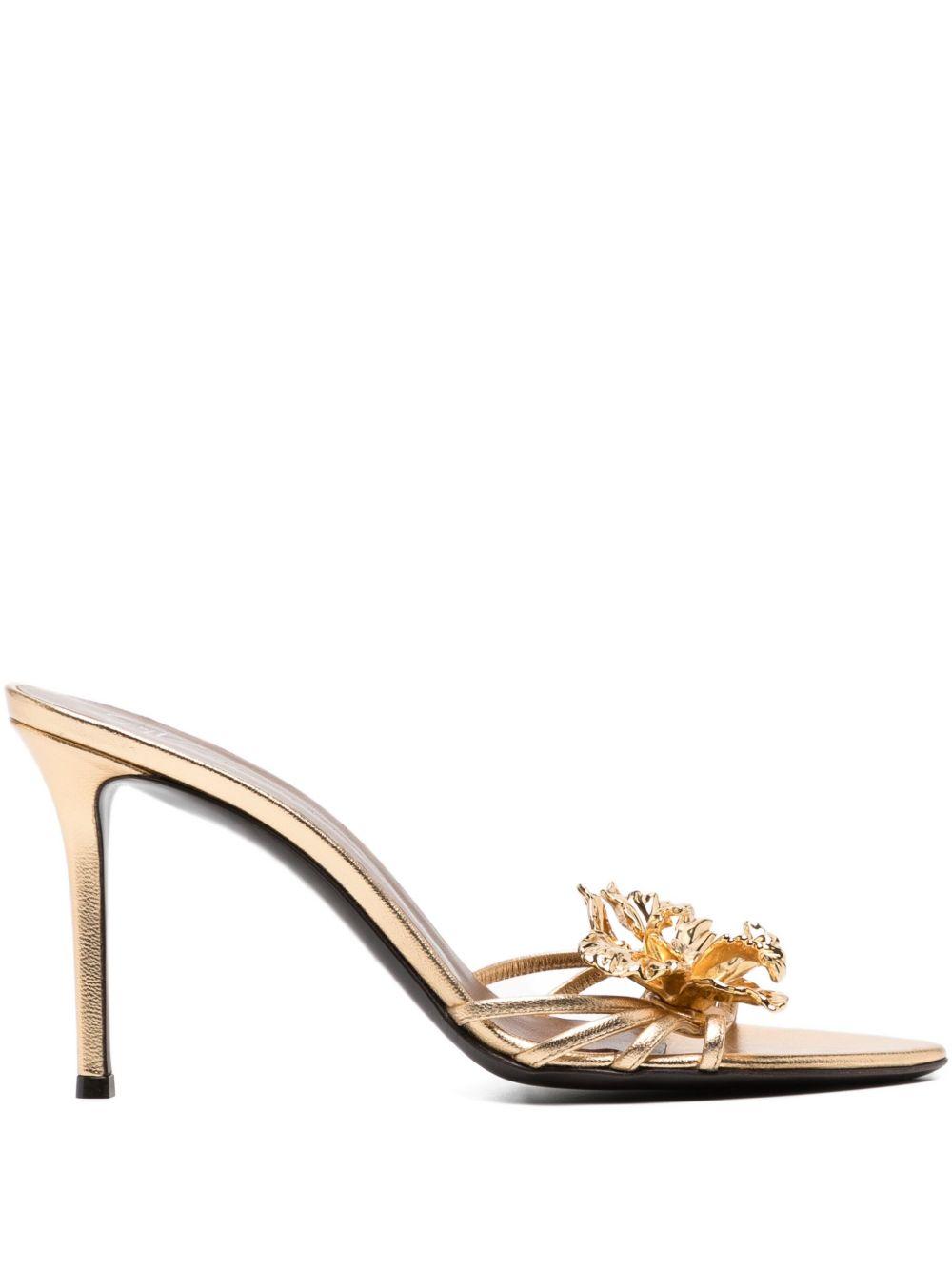 100mm orchid-embellishment sandals Product Image