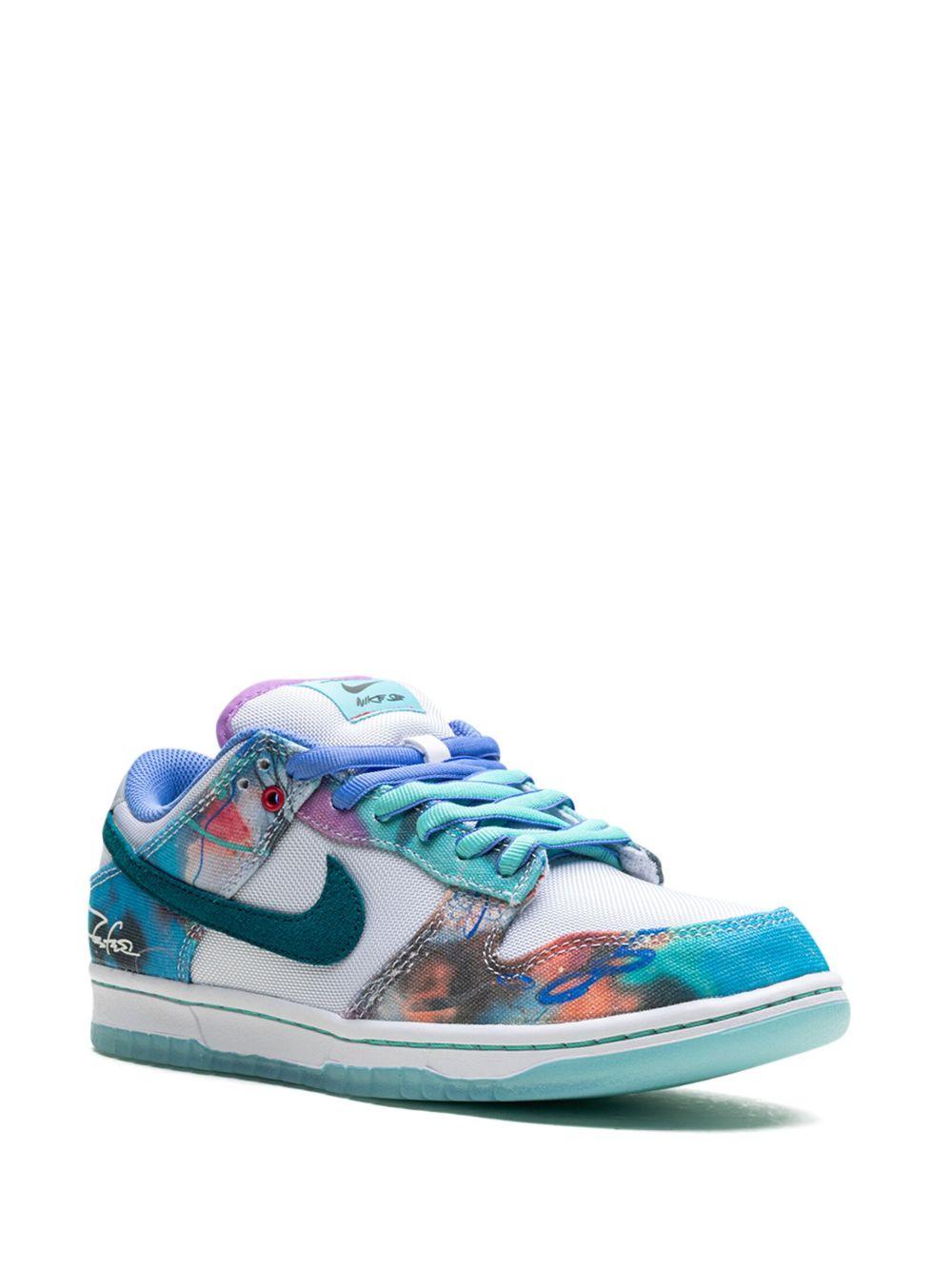 x Futura Laboratories SB Dunk Low "Bleached Aqua" sneakers Product Image