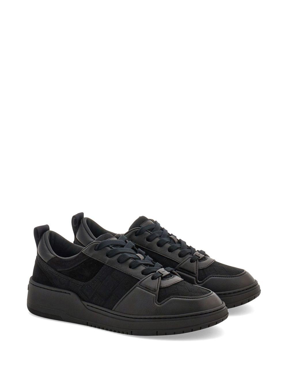 panelled leather sneakers Product Image