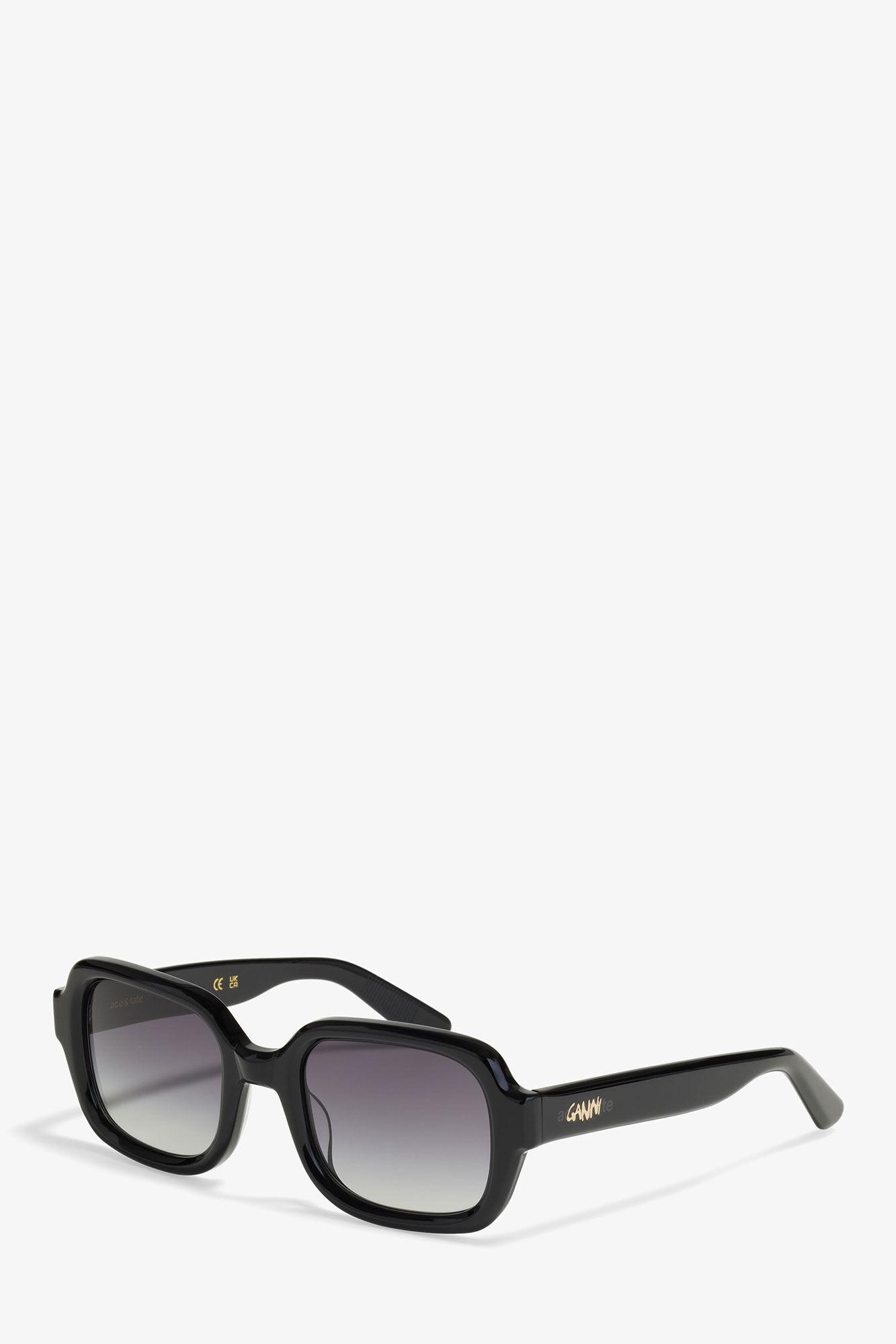 GANNI x Ace & Tate Black Twiggy Sunglasses Product Image