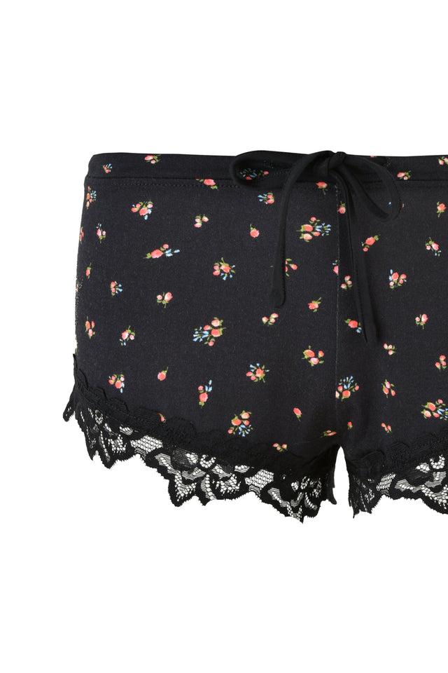 CELESTE TOP - BLACK : DITSY FLORAL Product Image