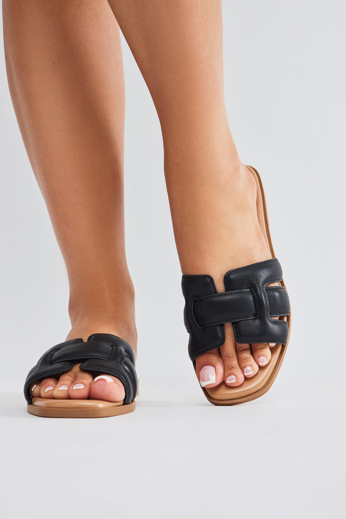 Reagen Flat Sandals - Black Product Image