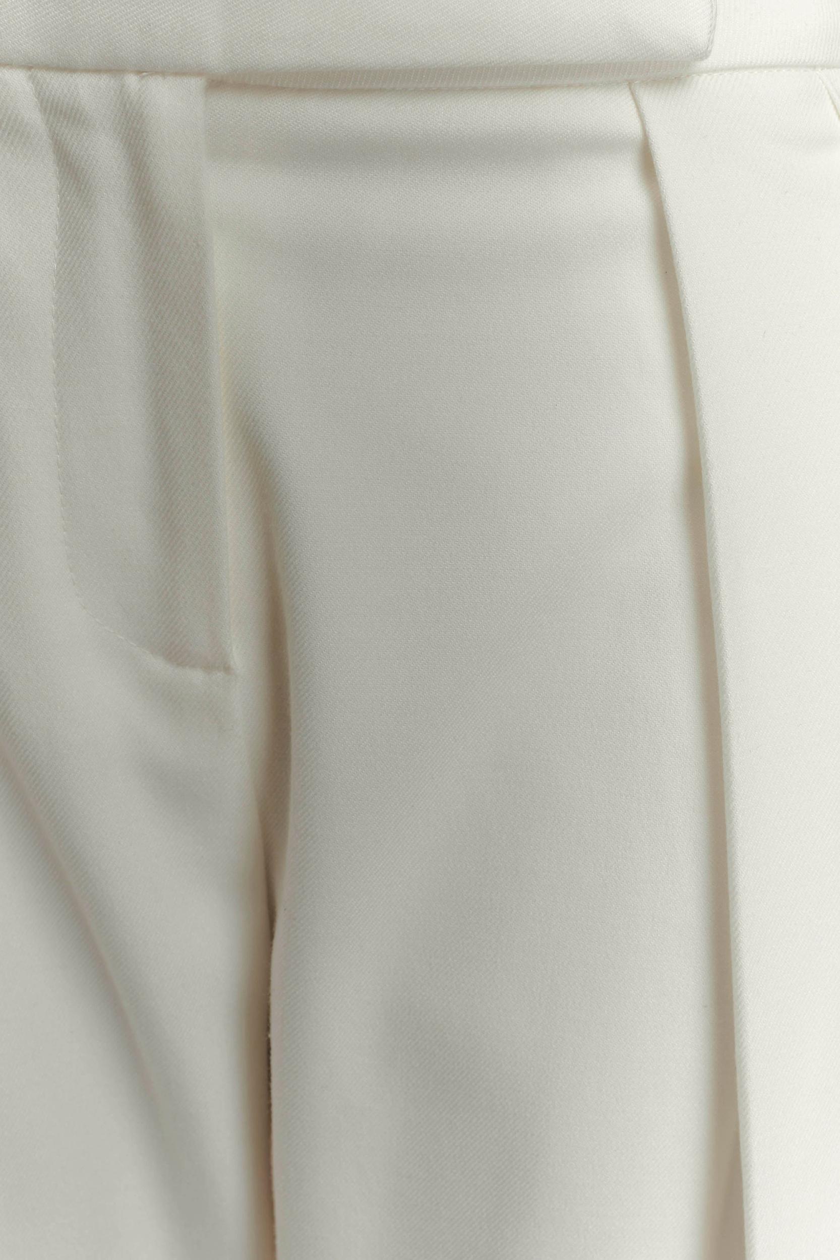 Penelope Pleated High Waisted Pants - Ivory Product Image