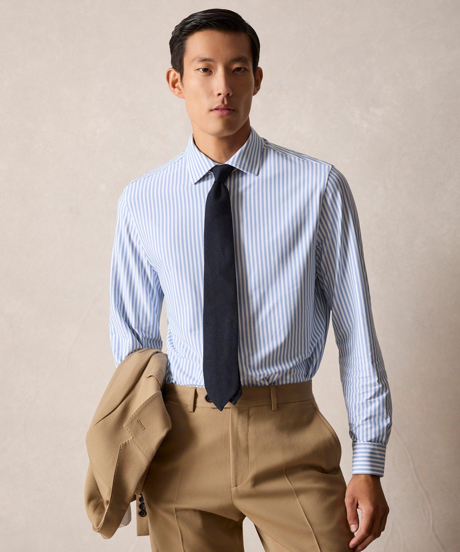Italian Stretch Knit Dress Shirt Product Image