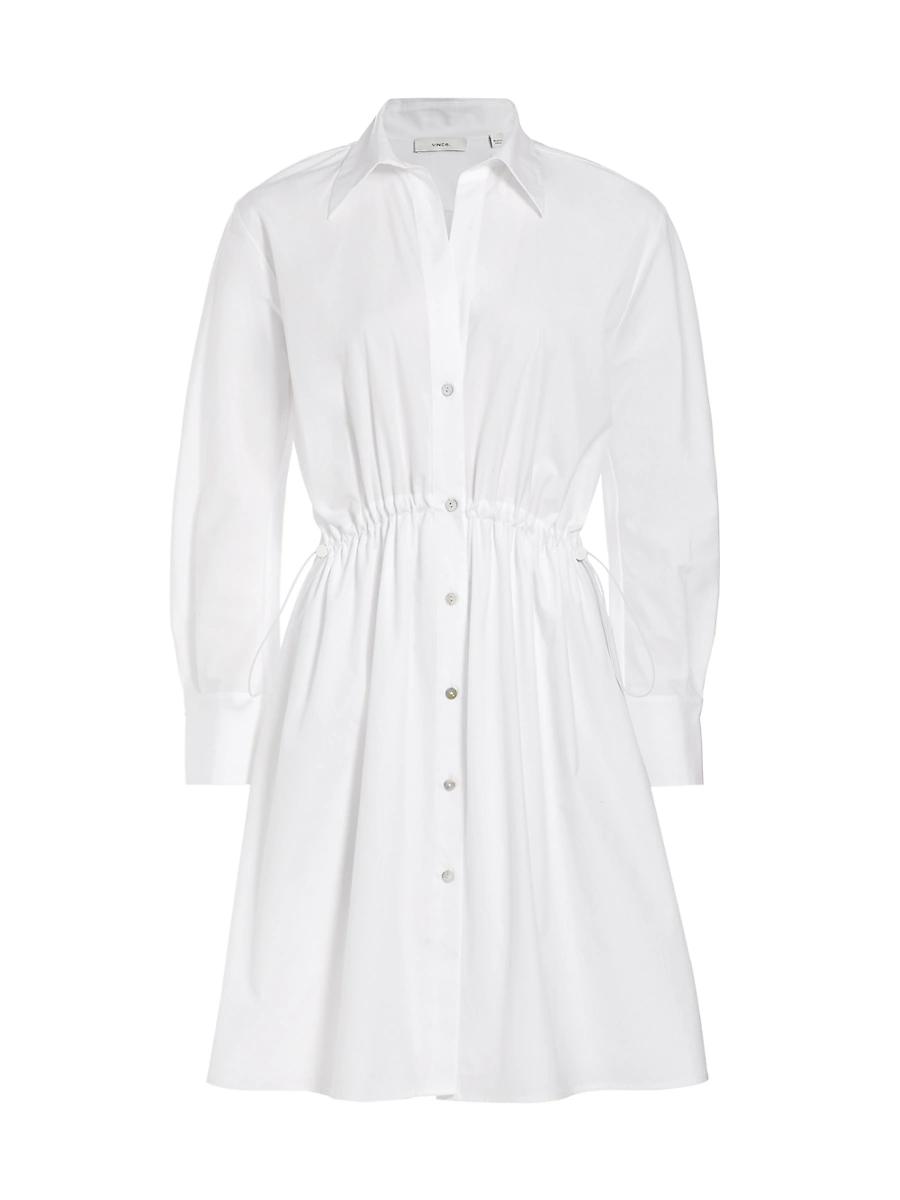 Womens Drawstring Ruched Mini Shirtdress Product Image