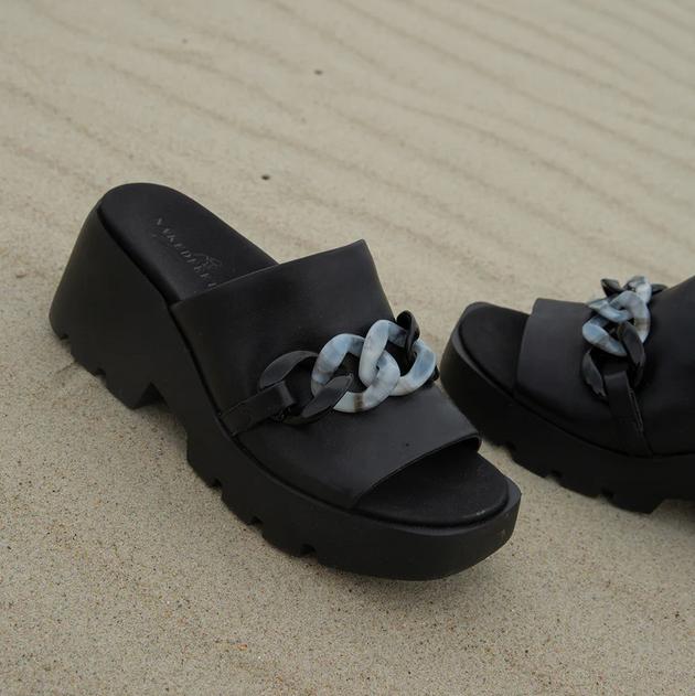 Naked Feet ISO Black Platform Sandal Product Image