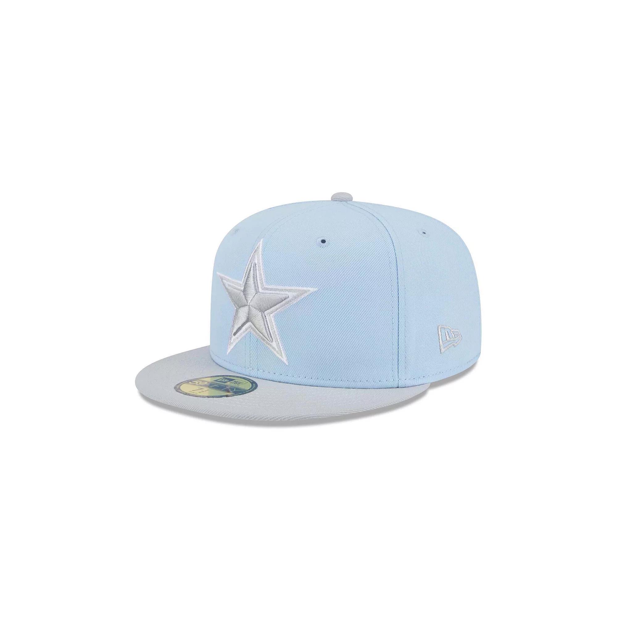 Men's New Era Light Blue/Gray Dallas Cowboys Color Pack Two-Tone 59FIFTY Fitted Hat, Size: 7 1/2 Product Image