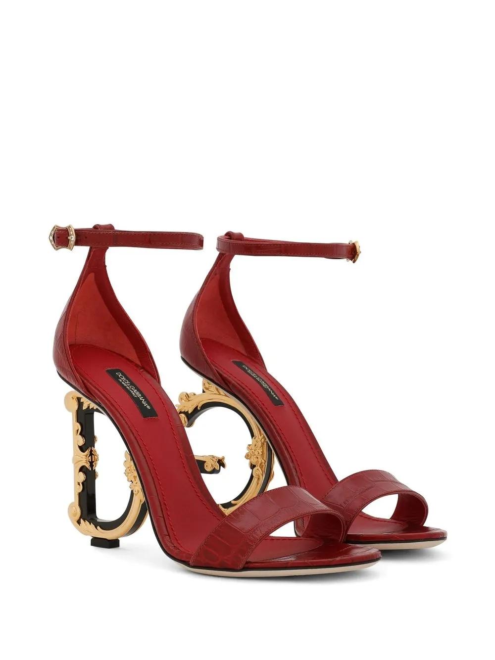Baroque DG 105mm leather sandals Product Image