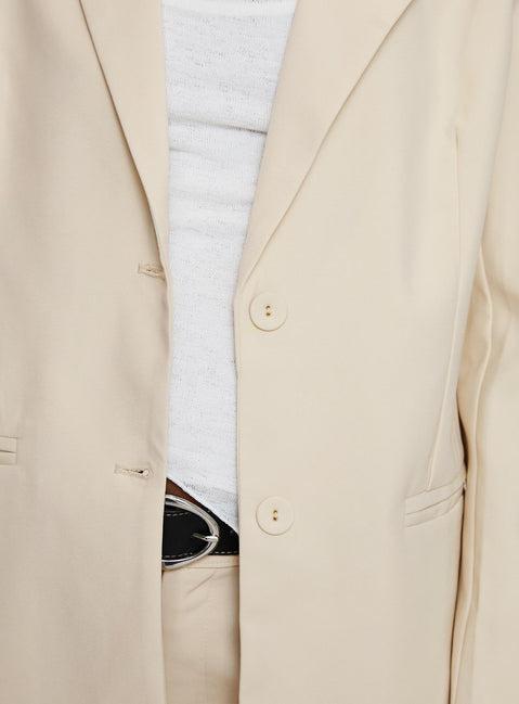 Crowd Pleaser Oversized Blazer Cream Product Image