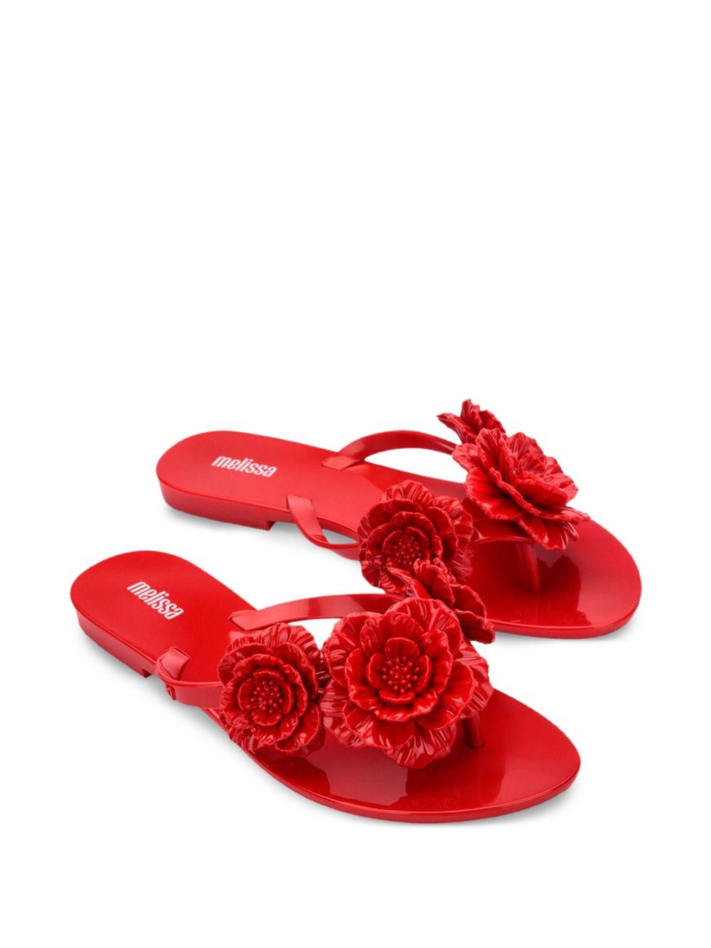 Harmonic Springtime floral-embellished flip flops Product Image