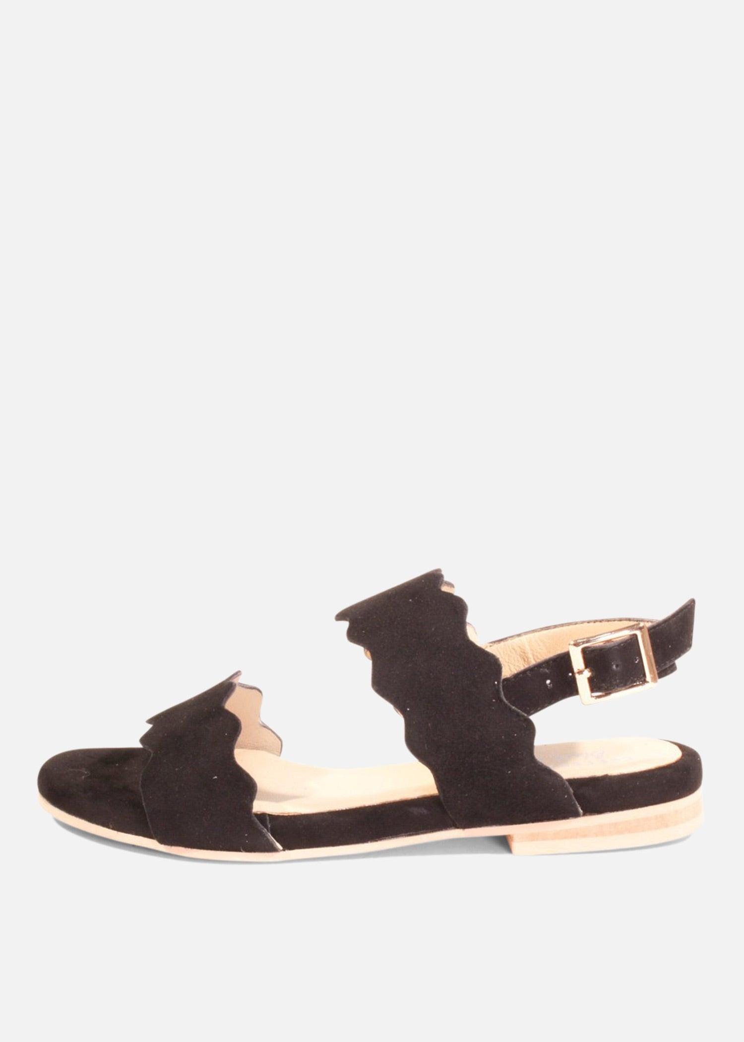 Jarden Suede Scallop Sandals Product Image