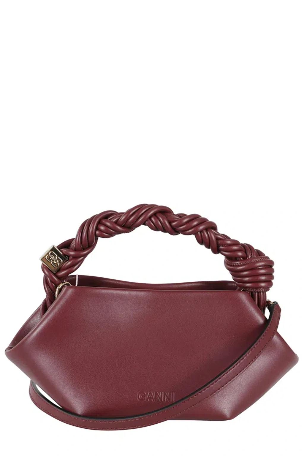 GANNI Bordeaux Mini Bou Handbag In Red Product Image