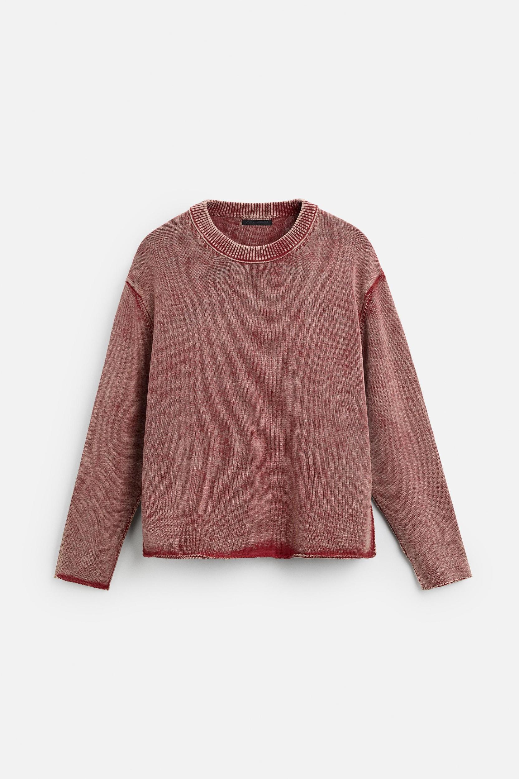 WASHED TEXTURED SWEATER Product Image