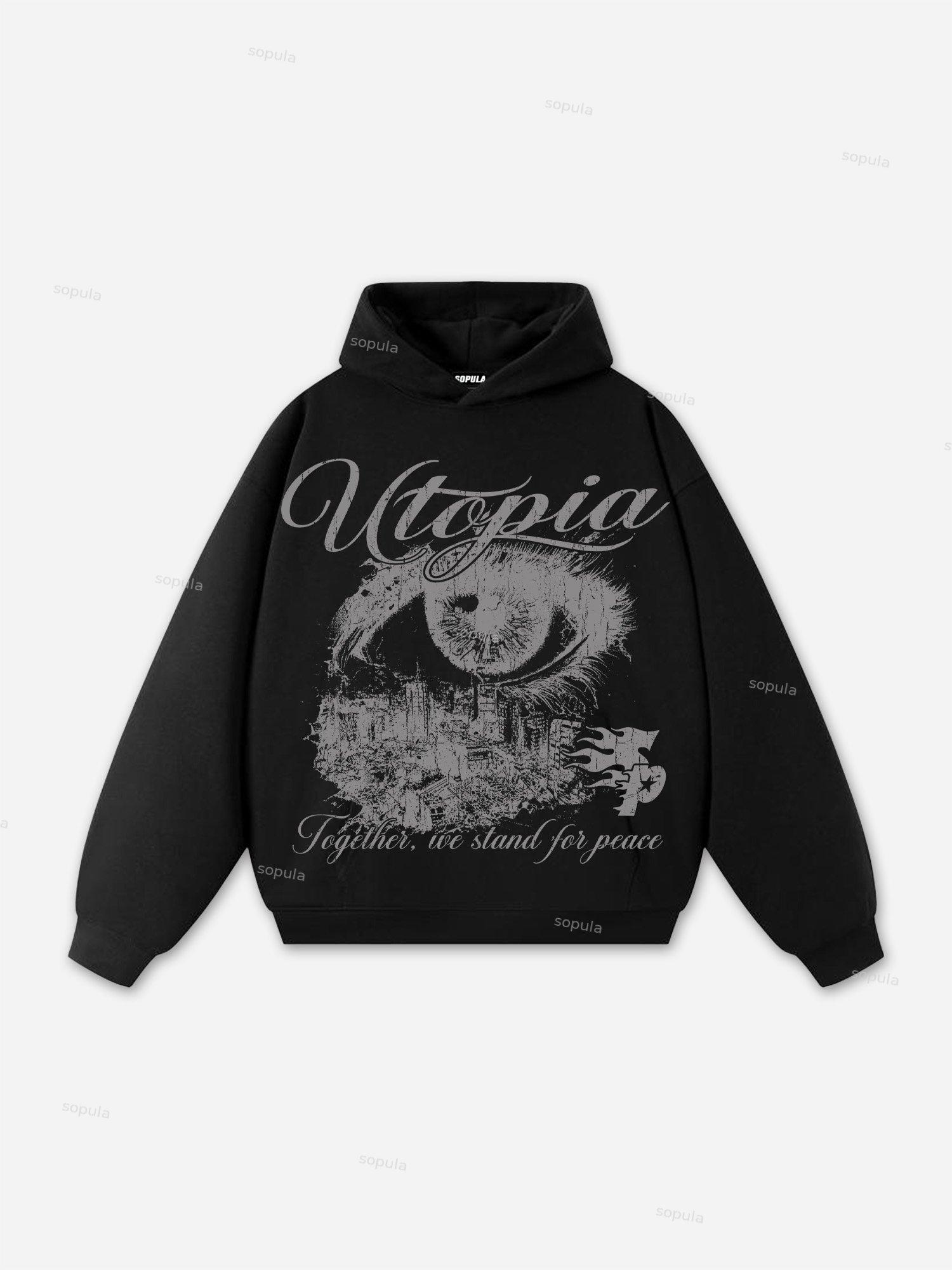 Sopula Utopia Vintage Graphic Hoodie Product Image