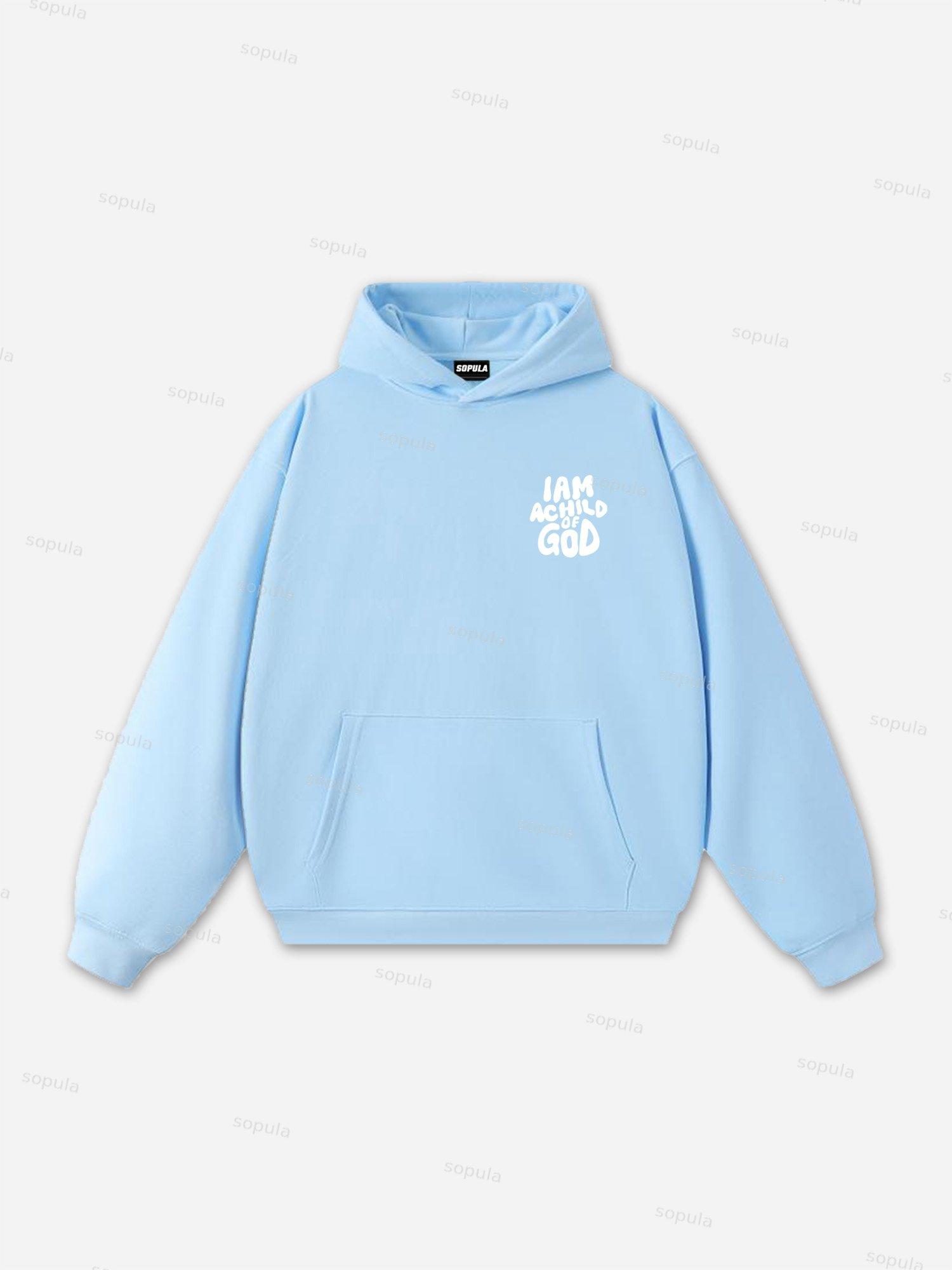 Sopula I Am A Child Of God Graffiti Slogan Graphic Oversized Hoodie Product Image
