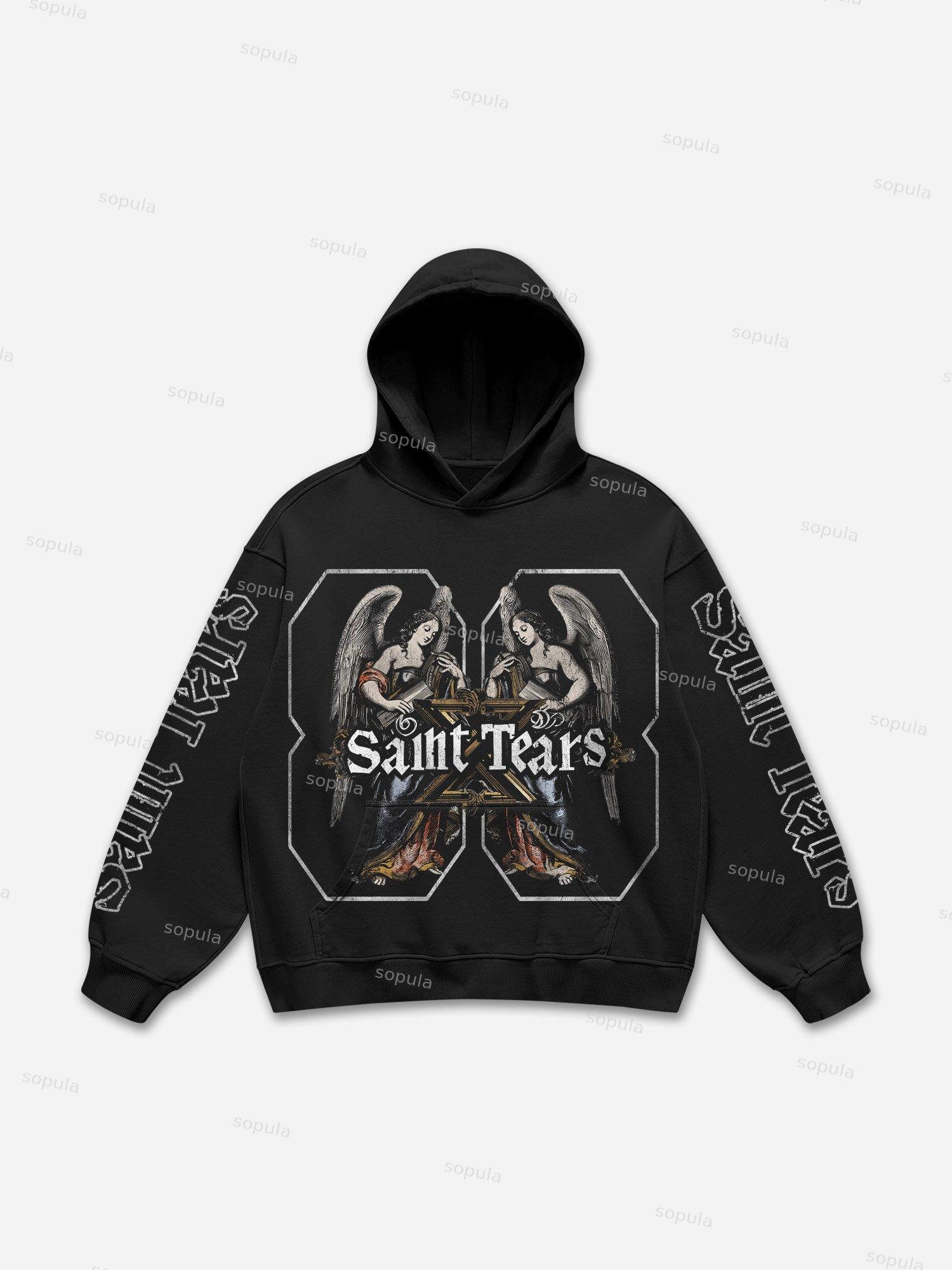 Saint Tears Vintage Distressed Graphic Hoodie Product Image