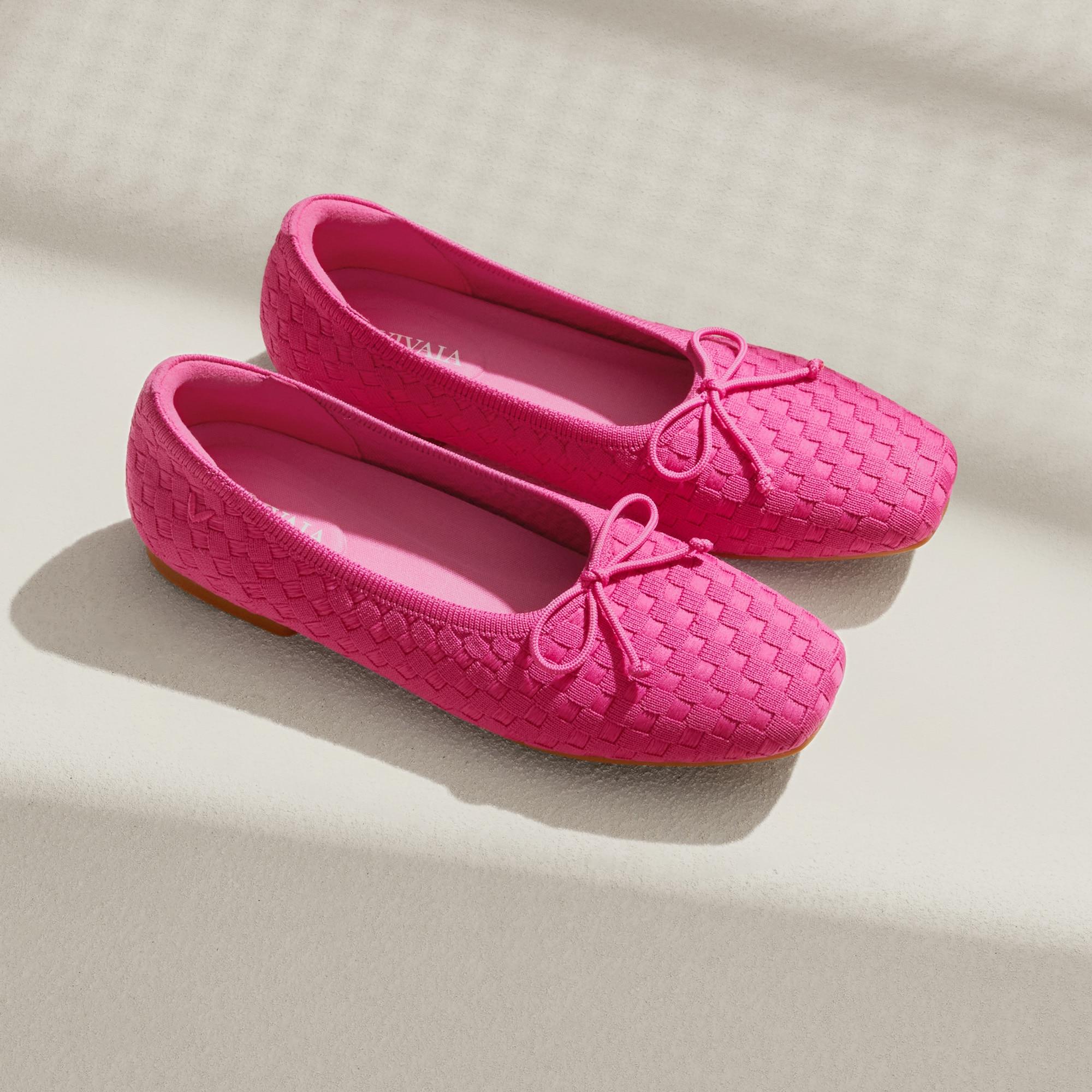 Square-Toe Bow Ballerina Flats (Margaret) Product Image