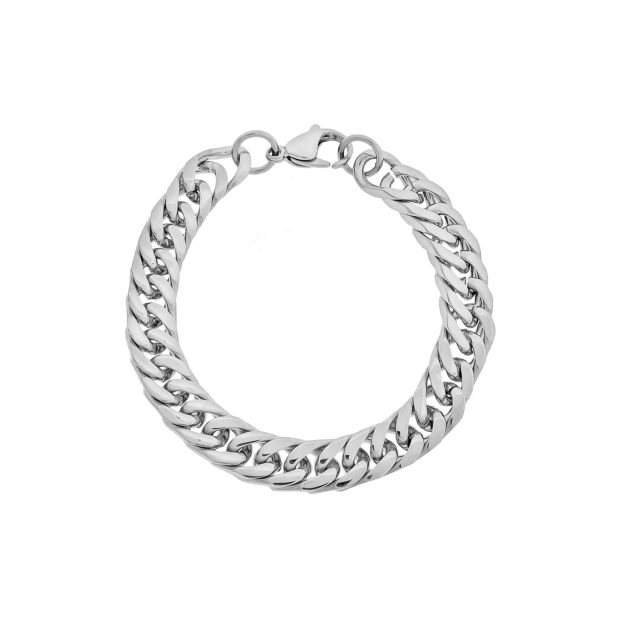 LYNX Stainless Steel Curb Chain Bracelet - Men, Men's, Size: 9, Multicolor Product Image