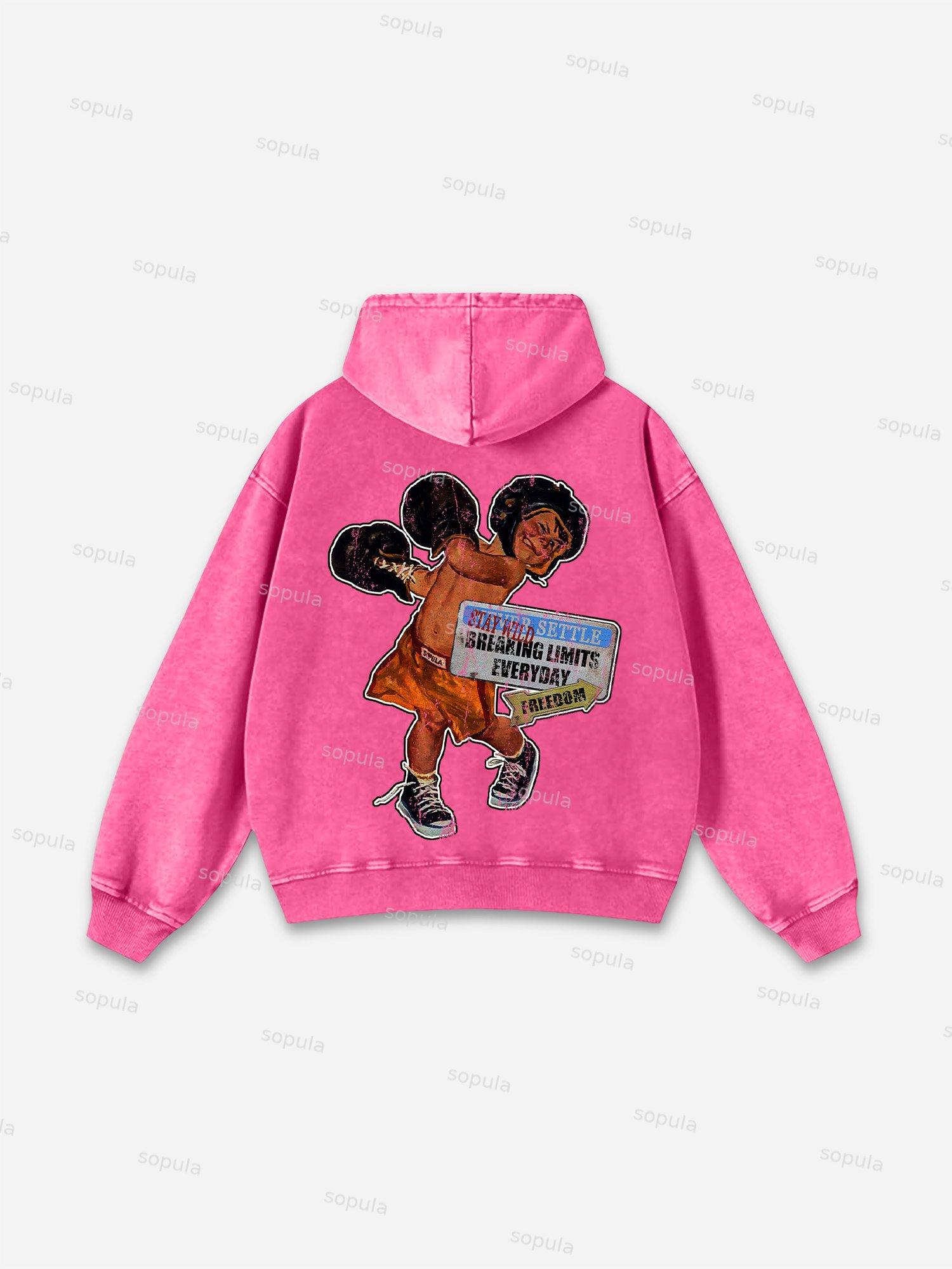 Sopula God's Plan Faith Graphic Vintage Washed Pocket Hoodie Product Image