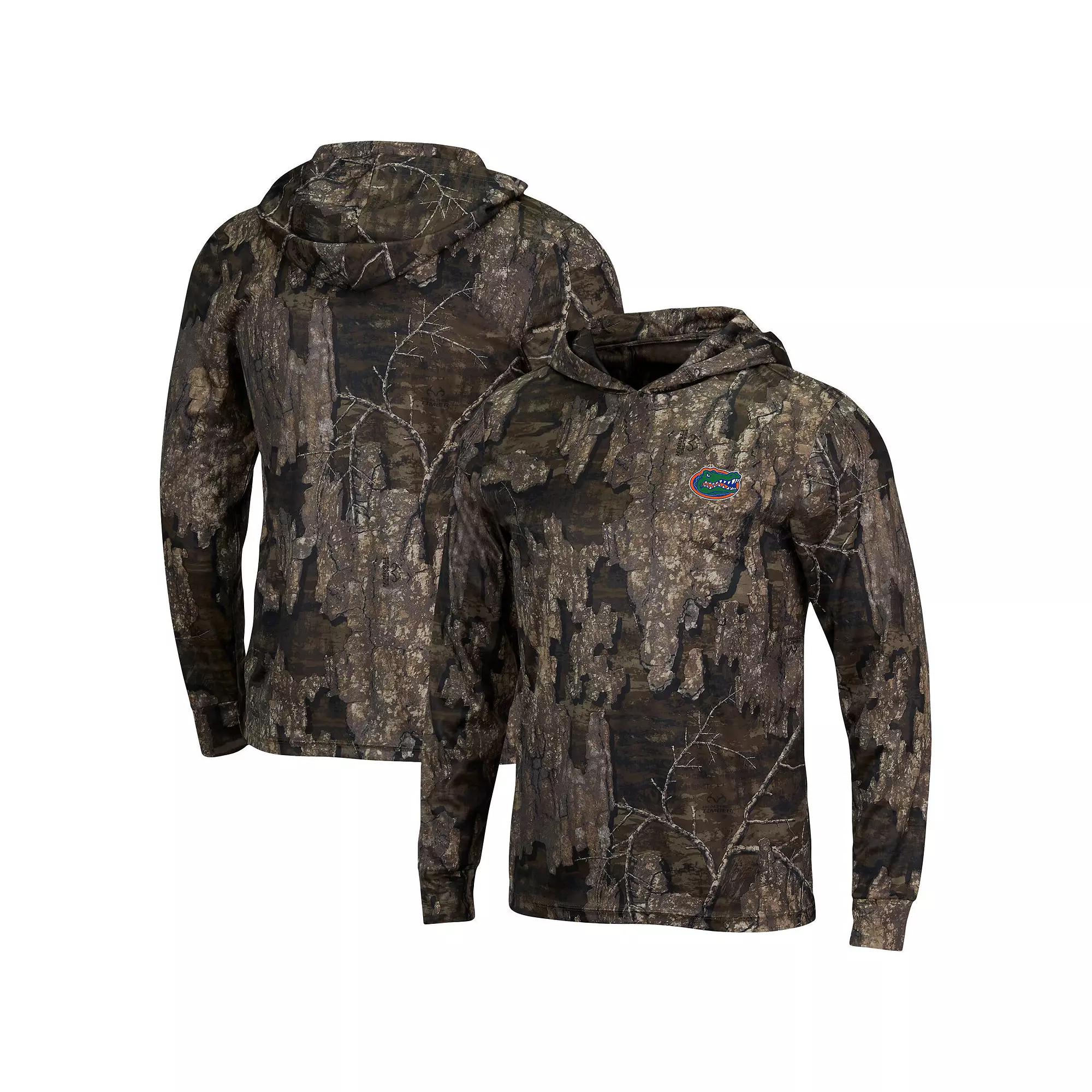 Men's Colosseum Realtree Camo Notre Dame Fighting Irish Long Sleeve Hoodie T-Shirt, Size: Medium, Green Product Image