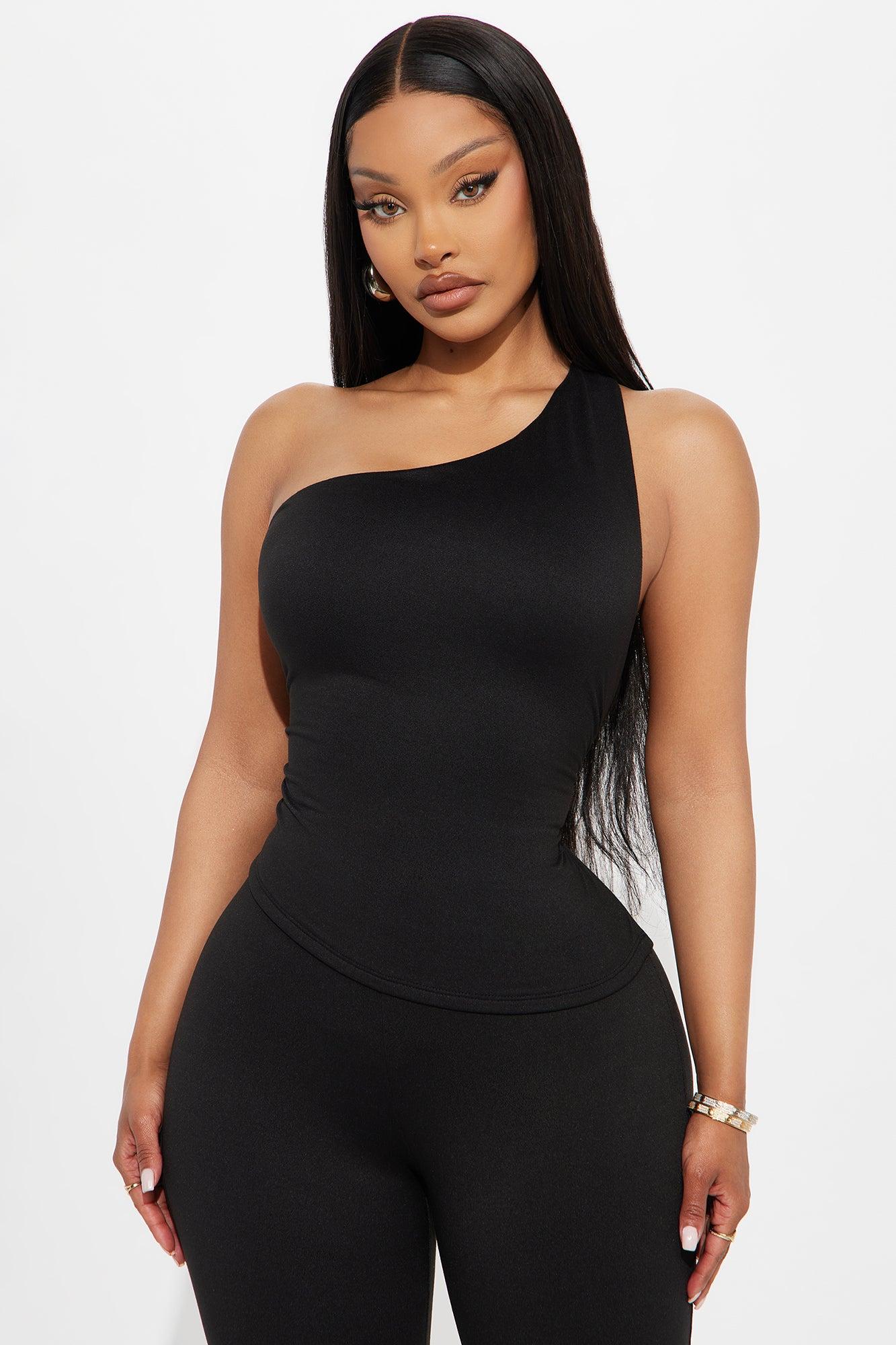 Rita Backless Top And Flare Leg Pant Set - Black Female Product Image