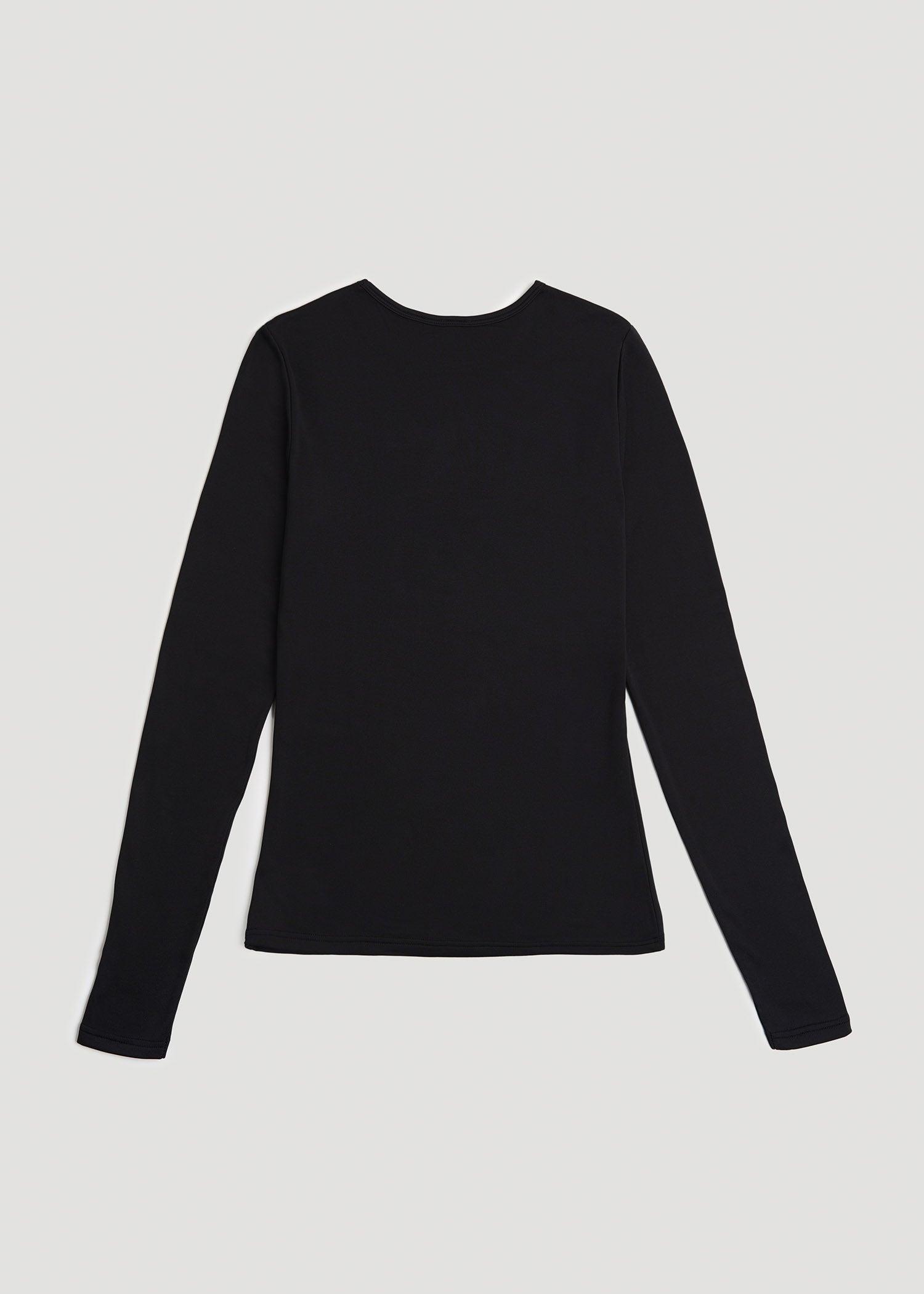 Base Layer Long Sleeve Shirt for Tall Women in Black Female Product Image