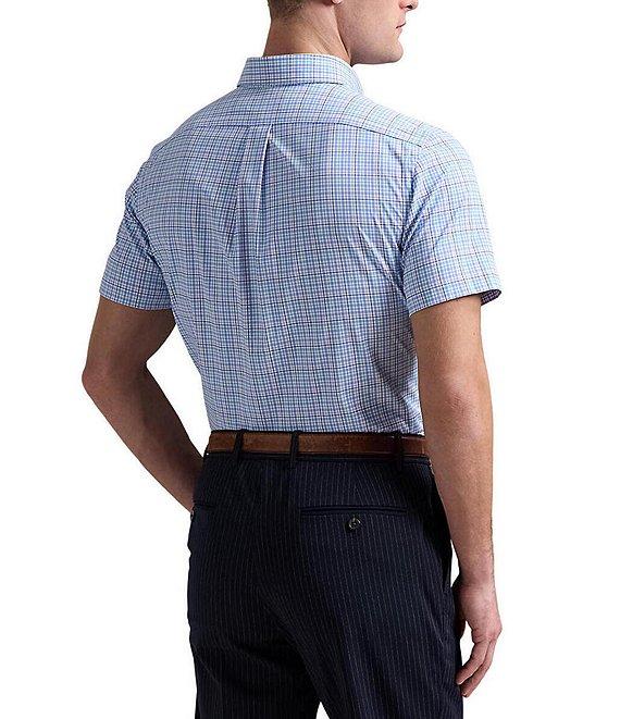 Polo Ralph Lauren Classic Fit Small Plaid Performance Stretch Short Sleeve Twill Woven Shirt Product Image