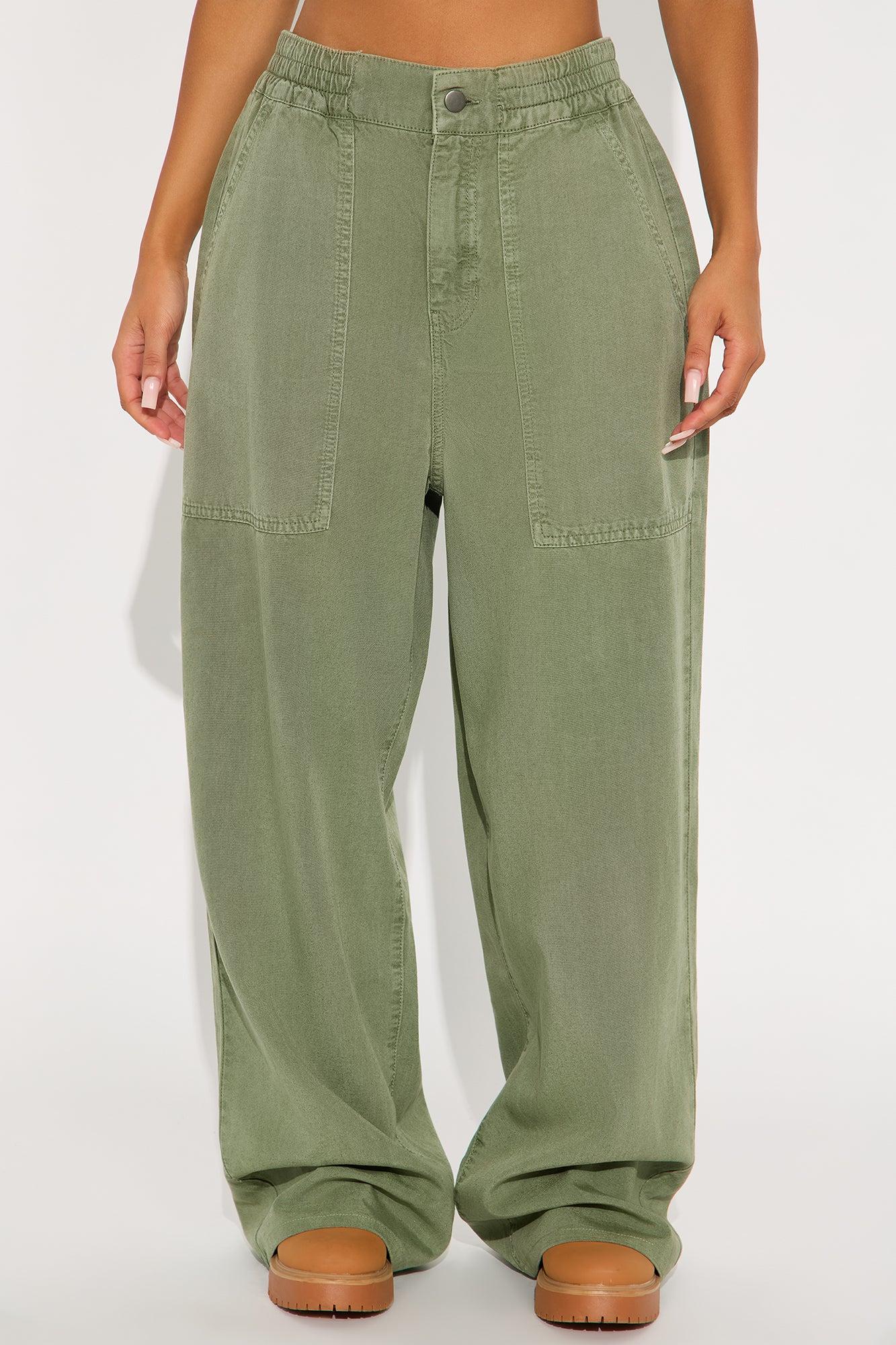 Daphne Cuffed Pant - Olive Female Product Image