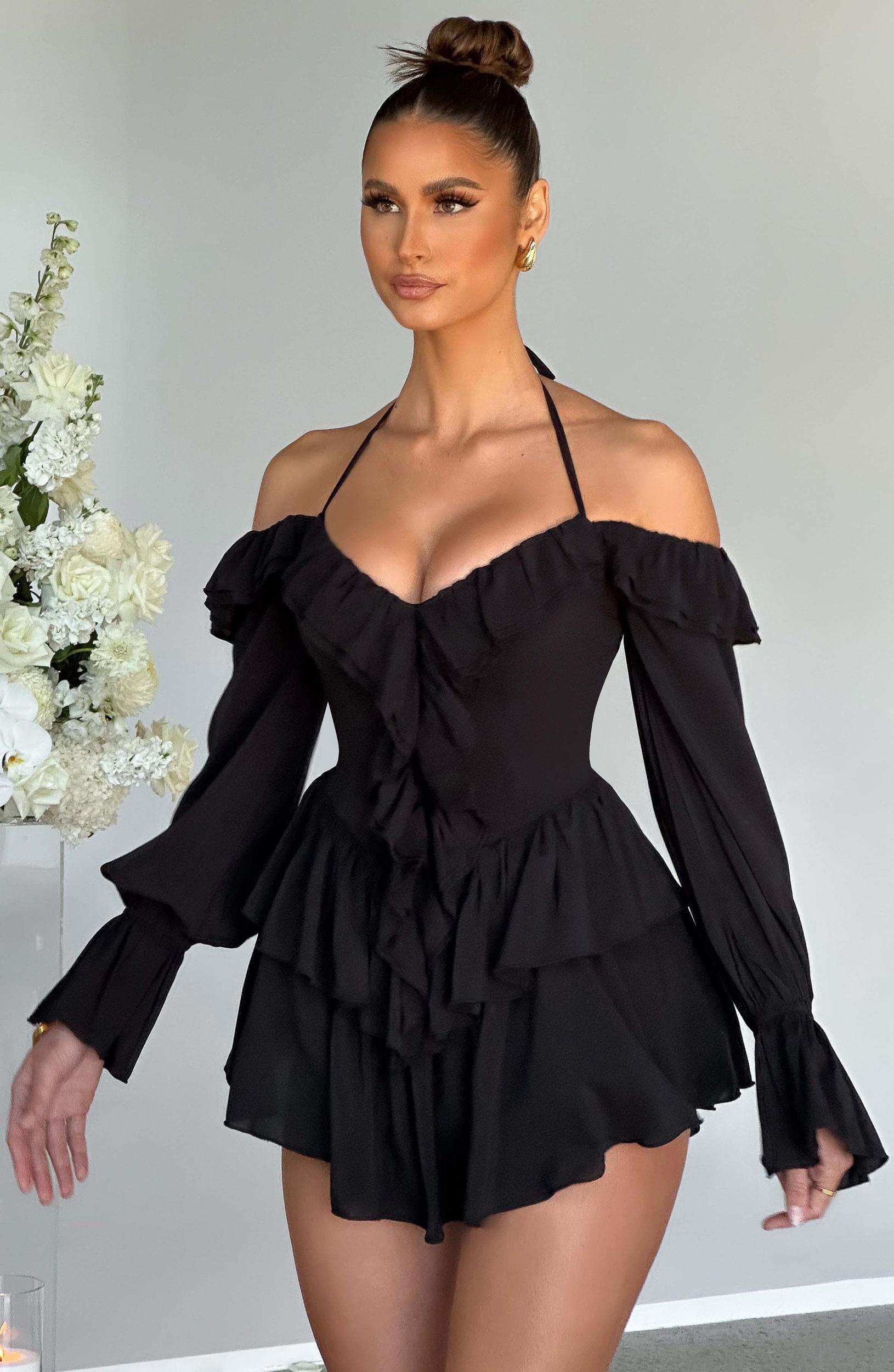 Savanna Playsuit - Black Product Image