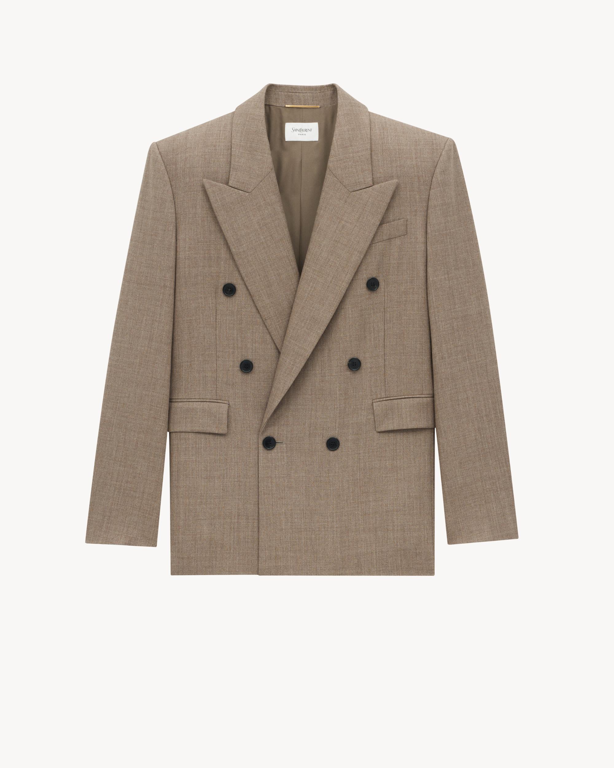 jacket in wool canvas Product Image
