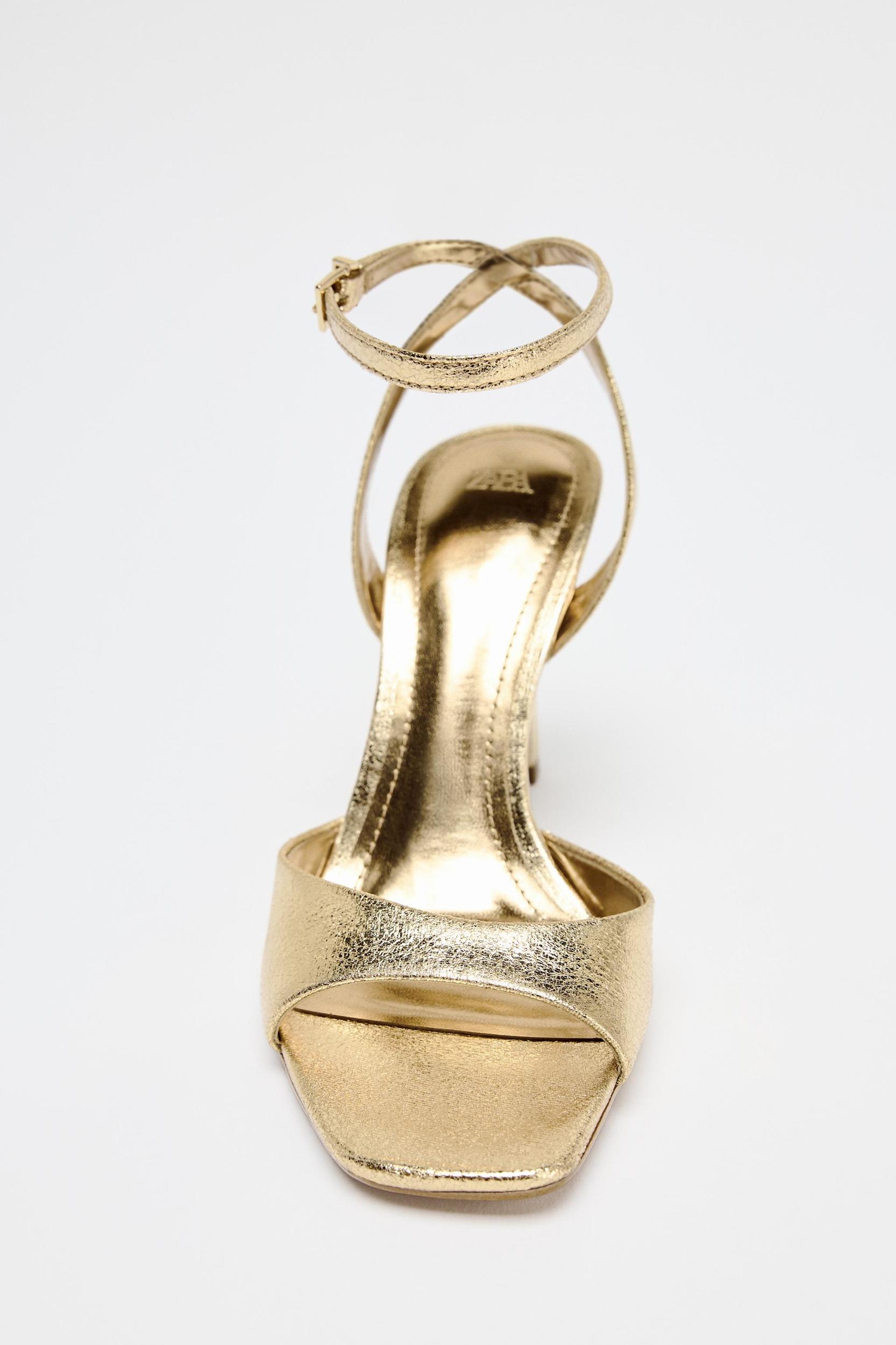 PATENT EFFECT HEELED SANDALS Product Image