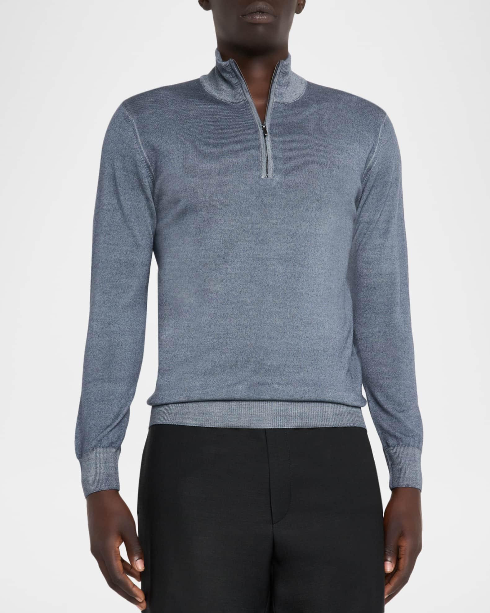 Men's Dyed Merino Wool Quarter-Zip Sweater Product Image