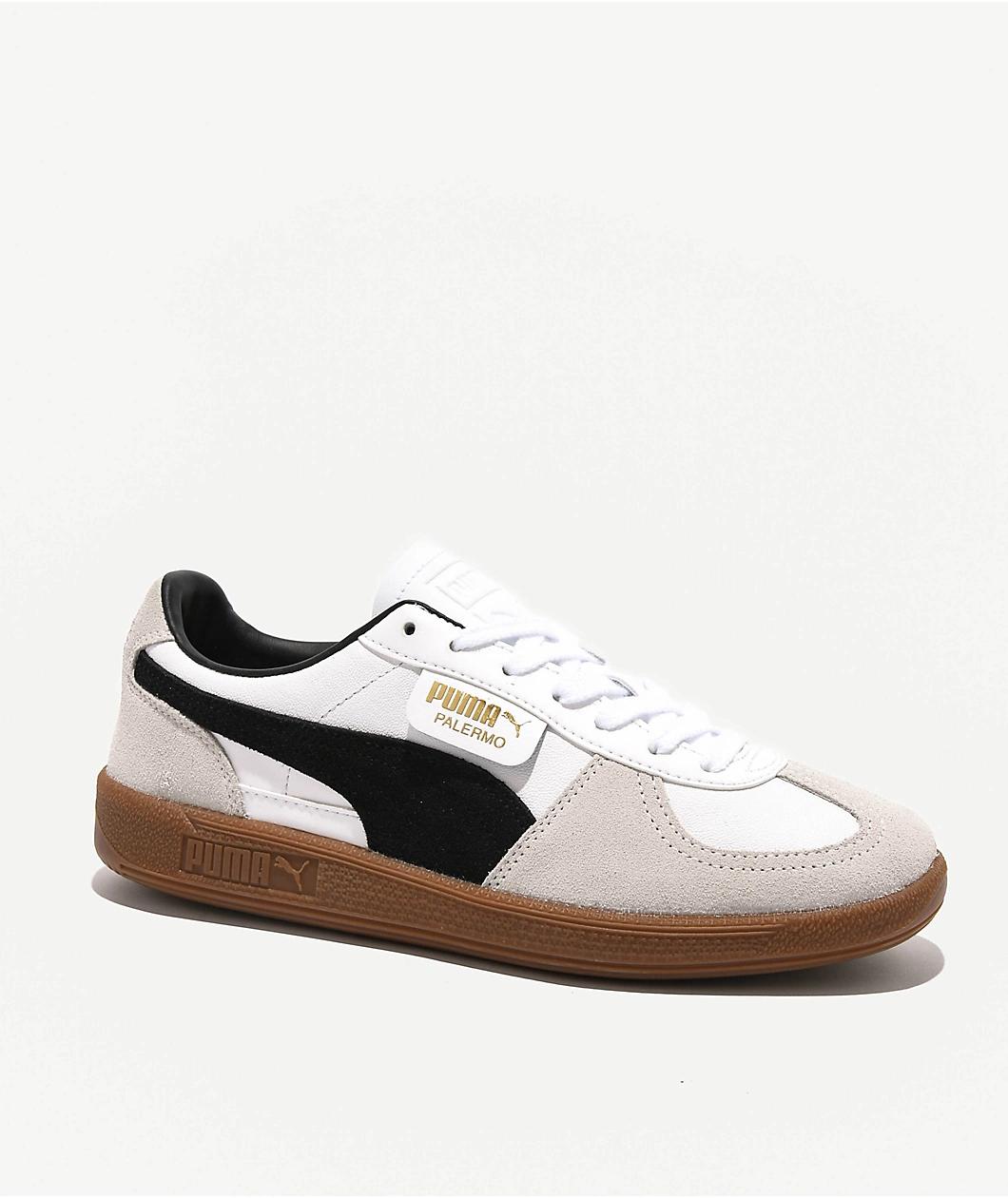 PUMA Women's Palermo White, Vapor Gray & Gum Shoes Product Image
