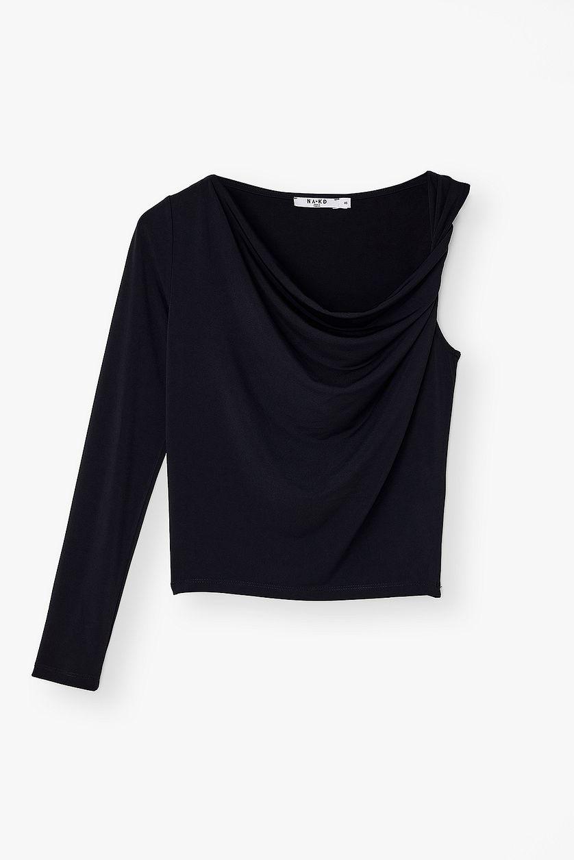 One Sleeve Drapy Top Product Image