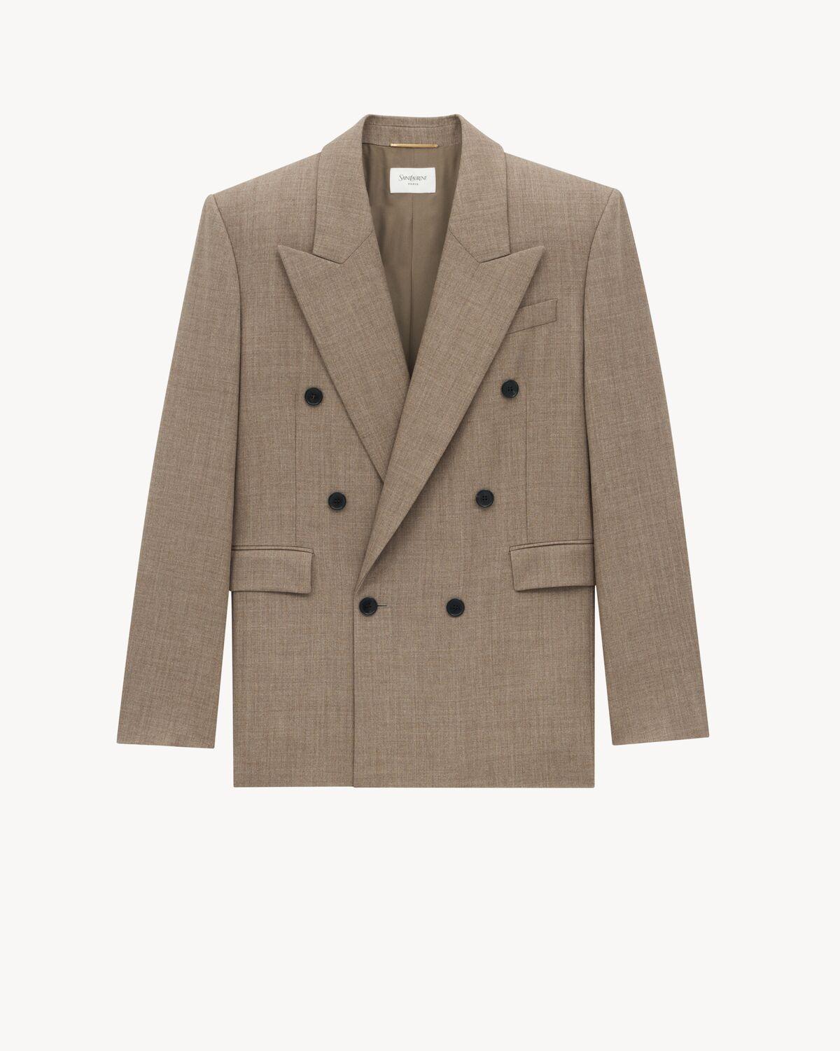 jacket in wool canvas Product Image